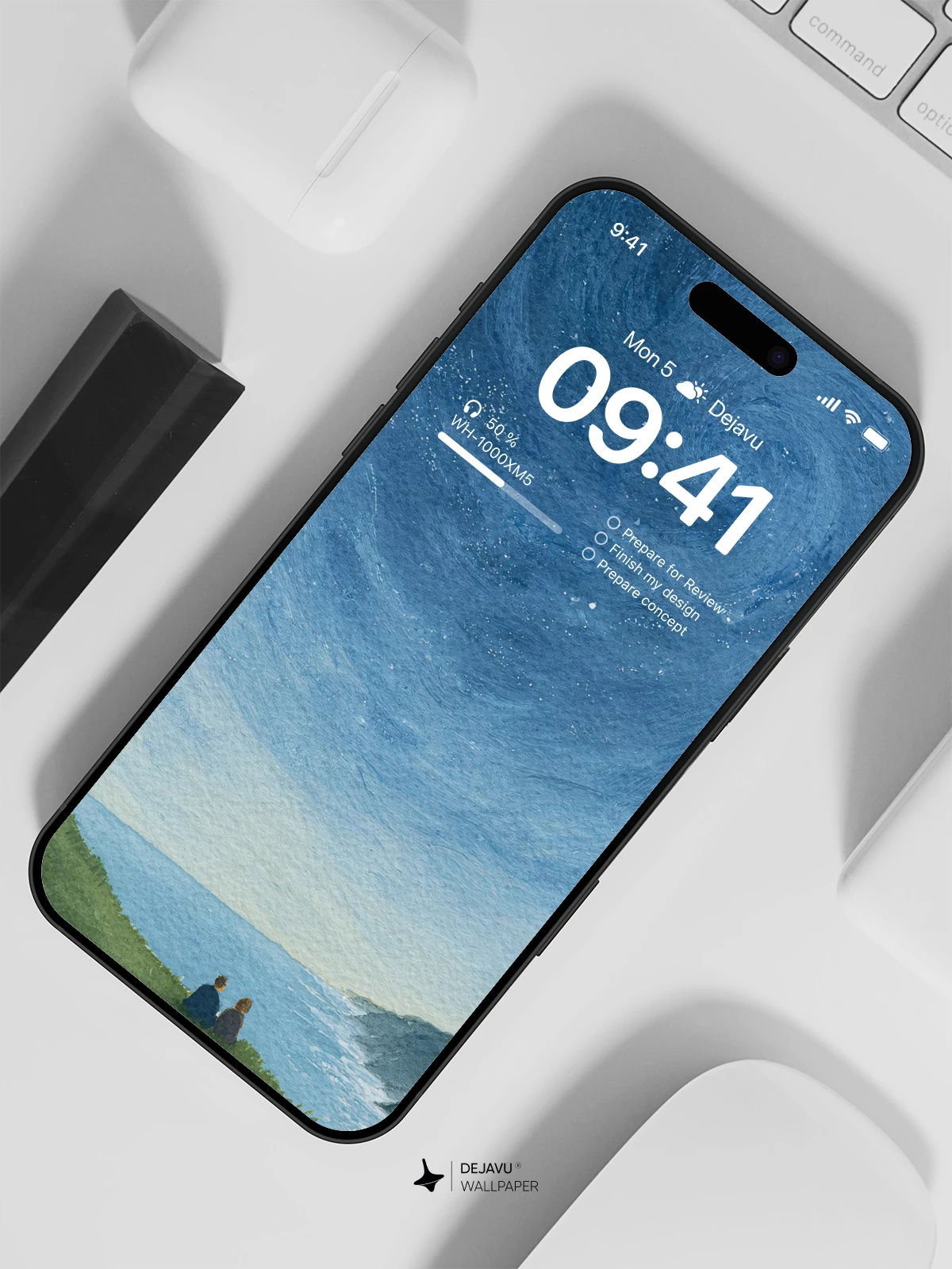 Starry Night Coastline Wallpaper 4K for iPhone Lock Screen