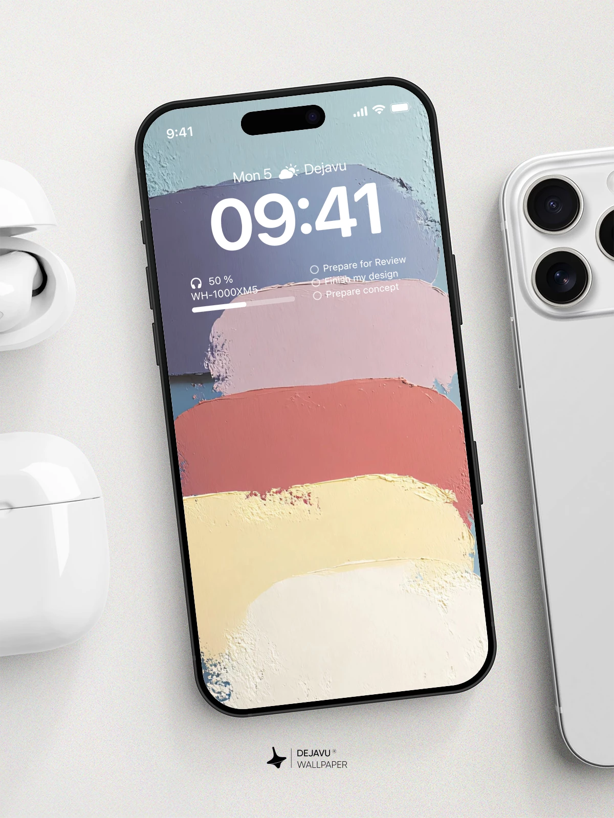 Pastel Color Palette Wall Texture Wallpaper 4K for iPhone Lock Screen