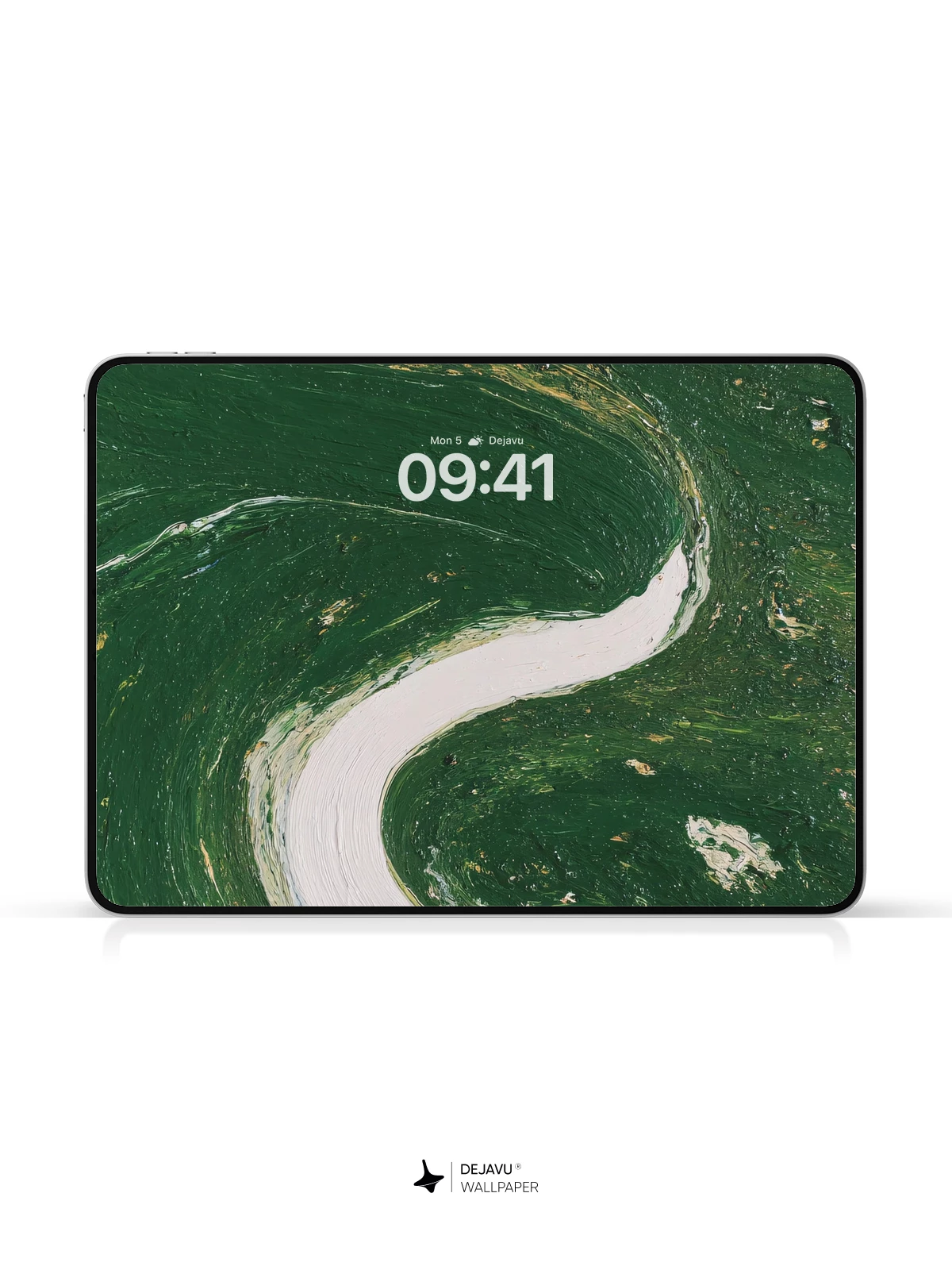 Abstract Green River Landscape Wallpaper 4K for iPhone Lock Screen