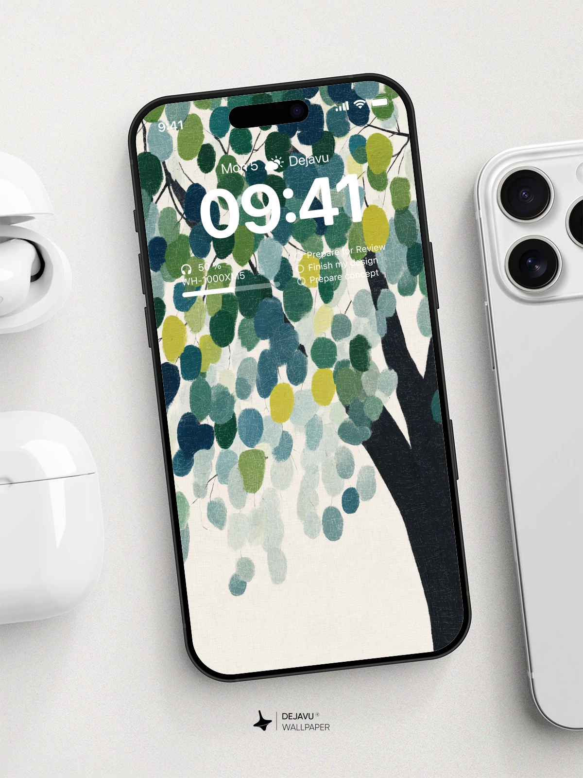 Abstract Tree Leaves Wallpaper 4K for iPhone Lock Screen