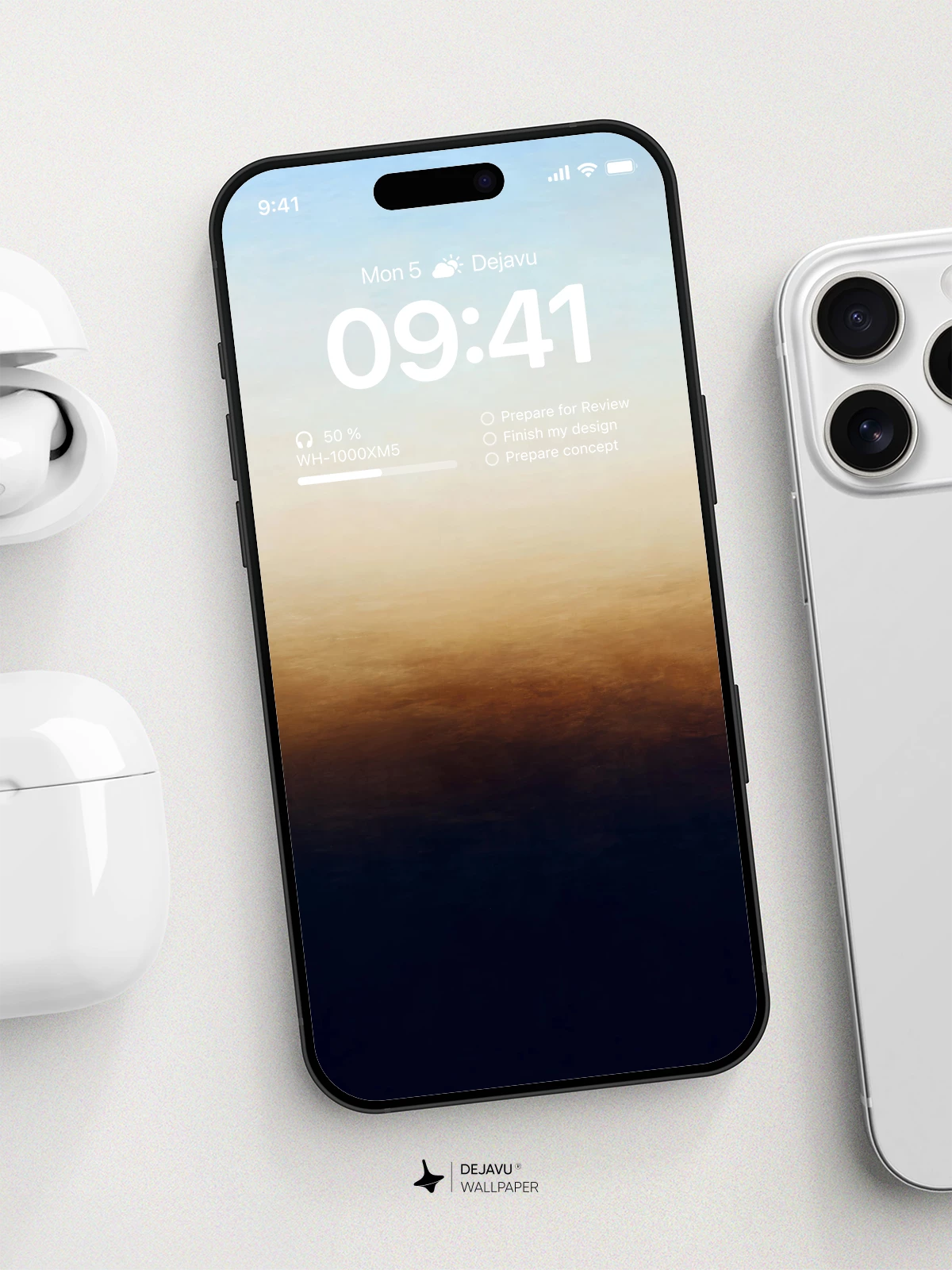 Abstract Gradient Landscape Wallpaper 4K for iPhone Lock Screen