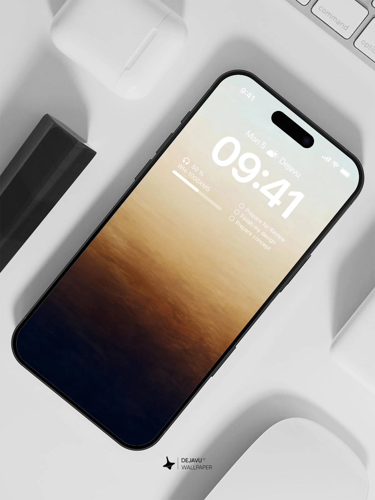 Abstract Gradient Landscape Wallpaper 4K for iPhone Lock Screen