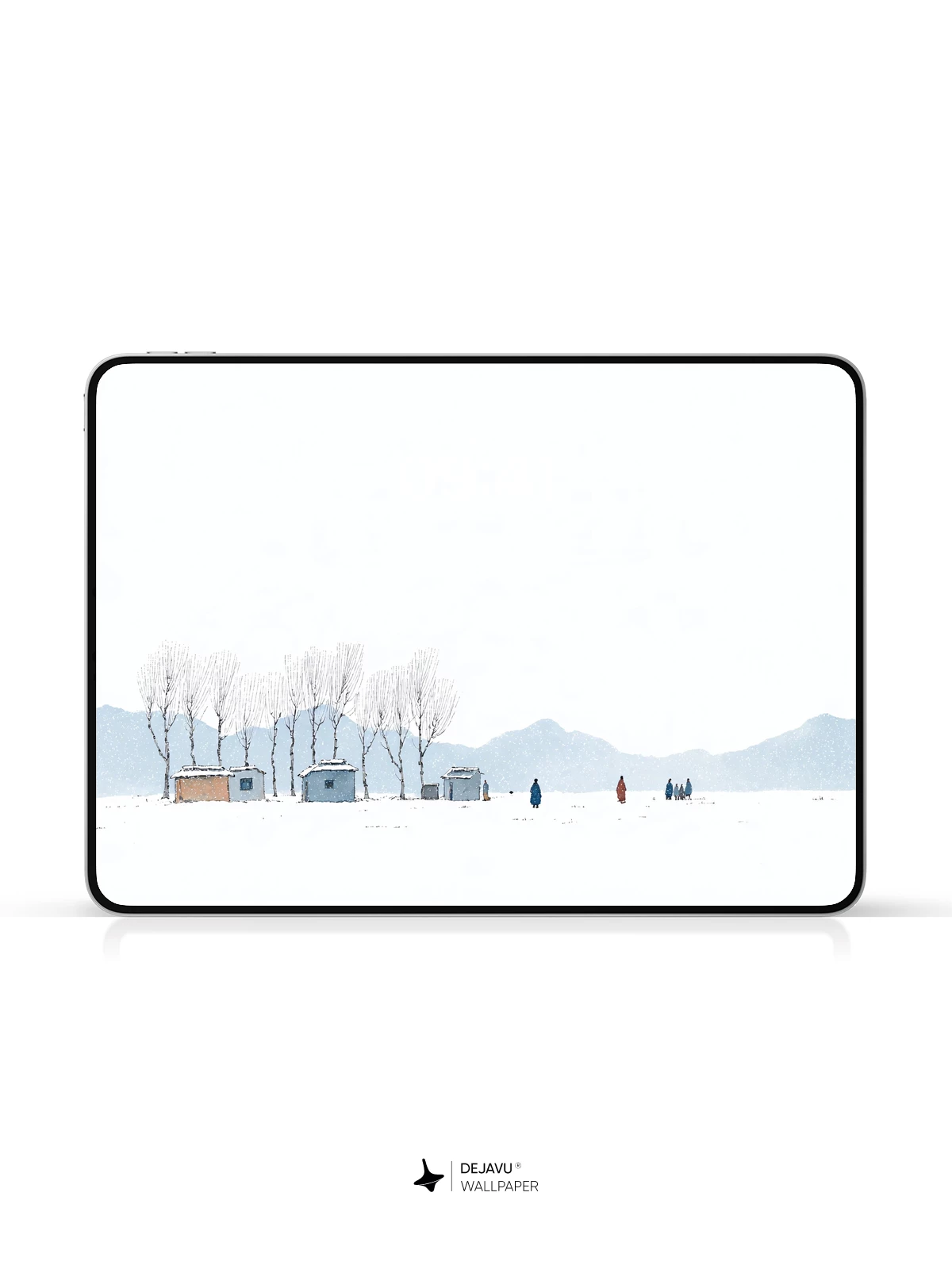 Minimalist Winter Landscape Wallpaper 4K for iPhone Lock Screen