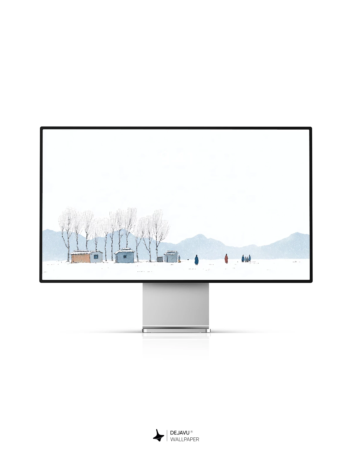 Minimalist Winter Landscape Wallpaper 4K for iPhone Lock Screen