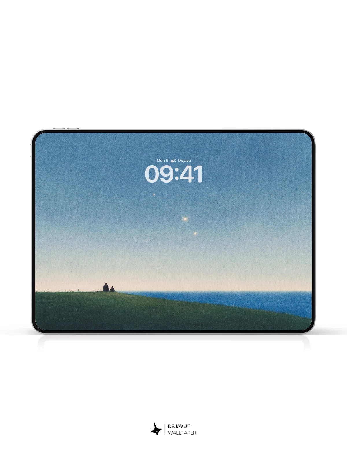 Starry Night Sky Couple Wallpaper 4K for iPhone Lock Screen