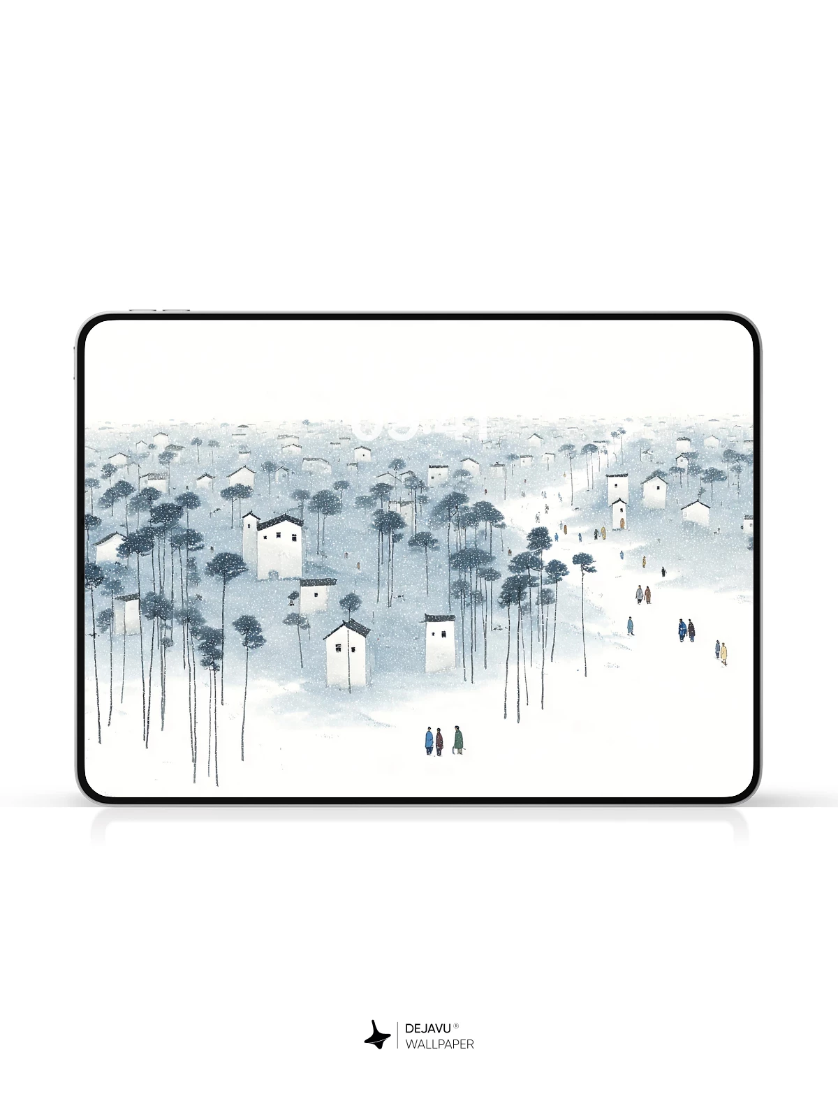 Winter Village Landscape Wallpaper 4K for iPhone Lock Screen