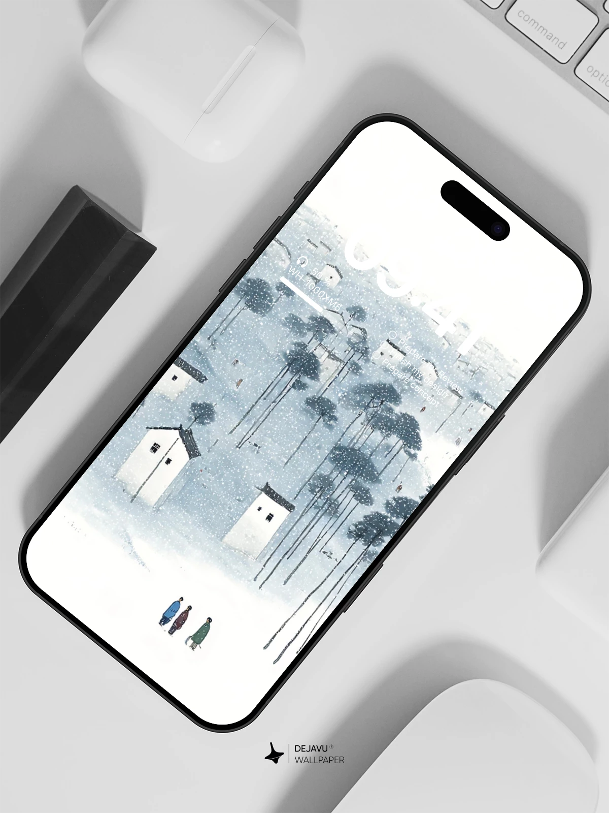 Winter Village Landscape Wallpaper 4K for iPhone Lock Screen