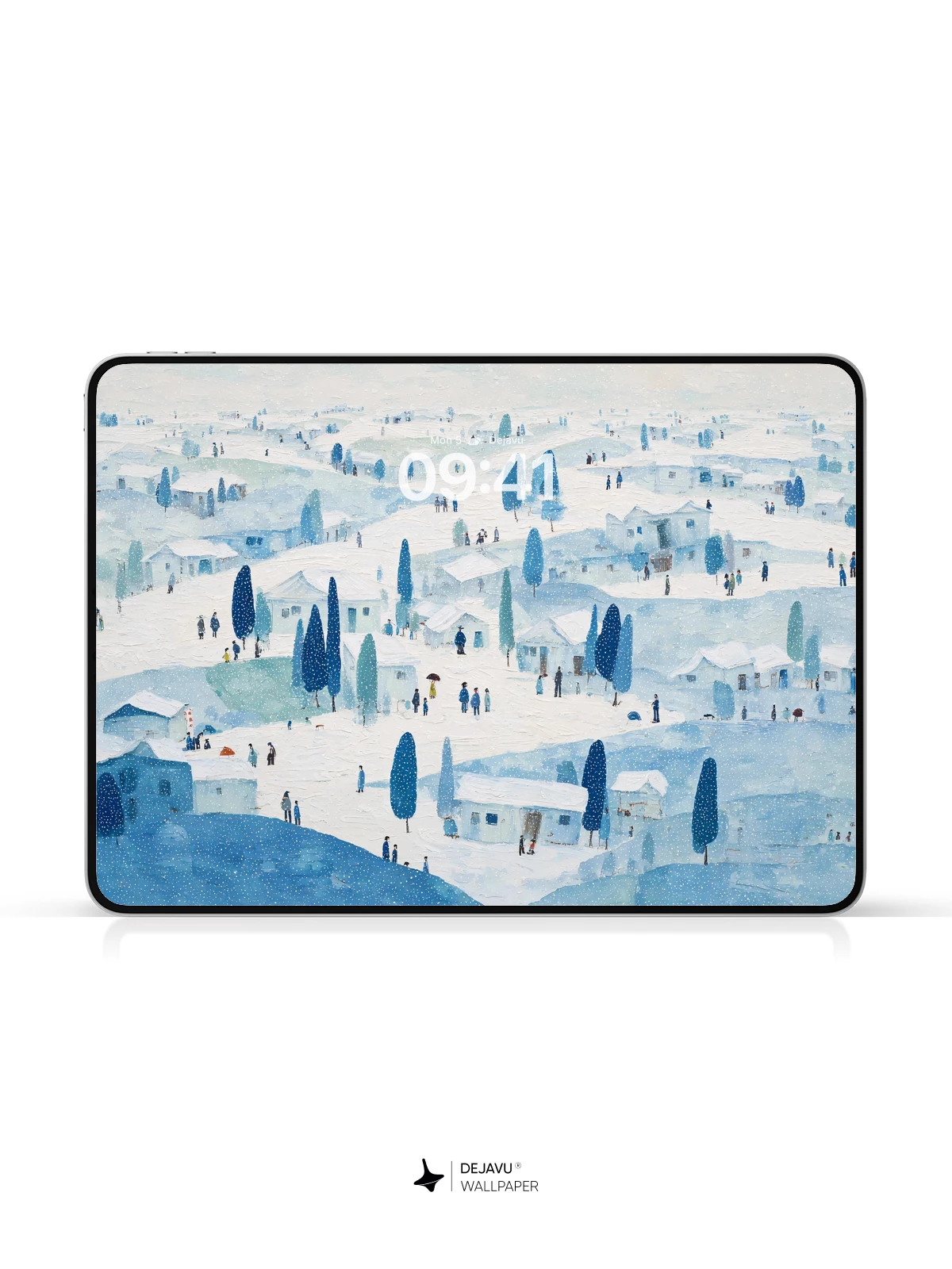 Winter Village Landscape Wallpaper 4K for iPhone Lock Screen