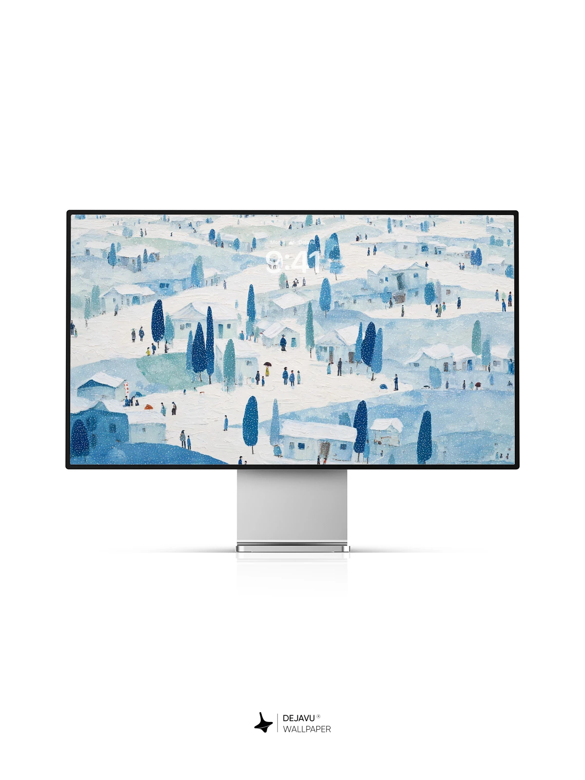 Winter Village Landscape Wallpaper 4K for iPhone Lock Screen