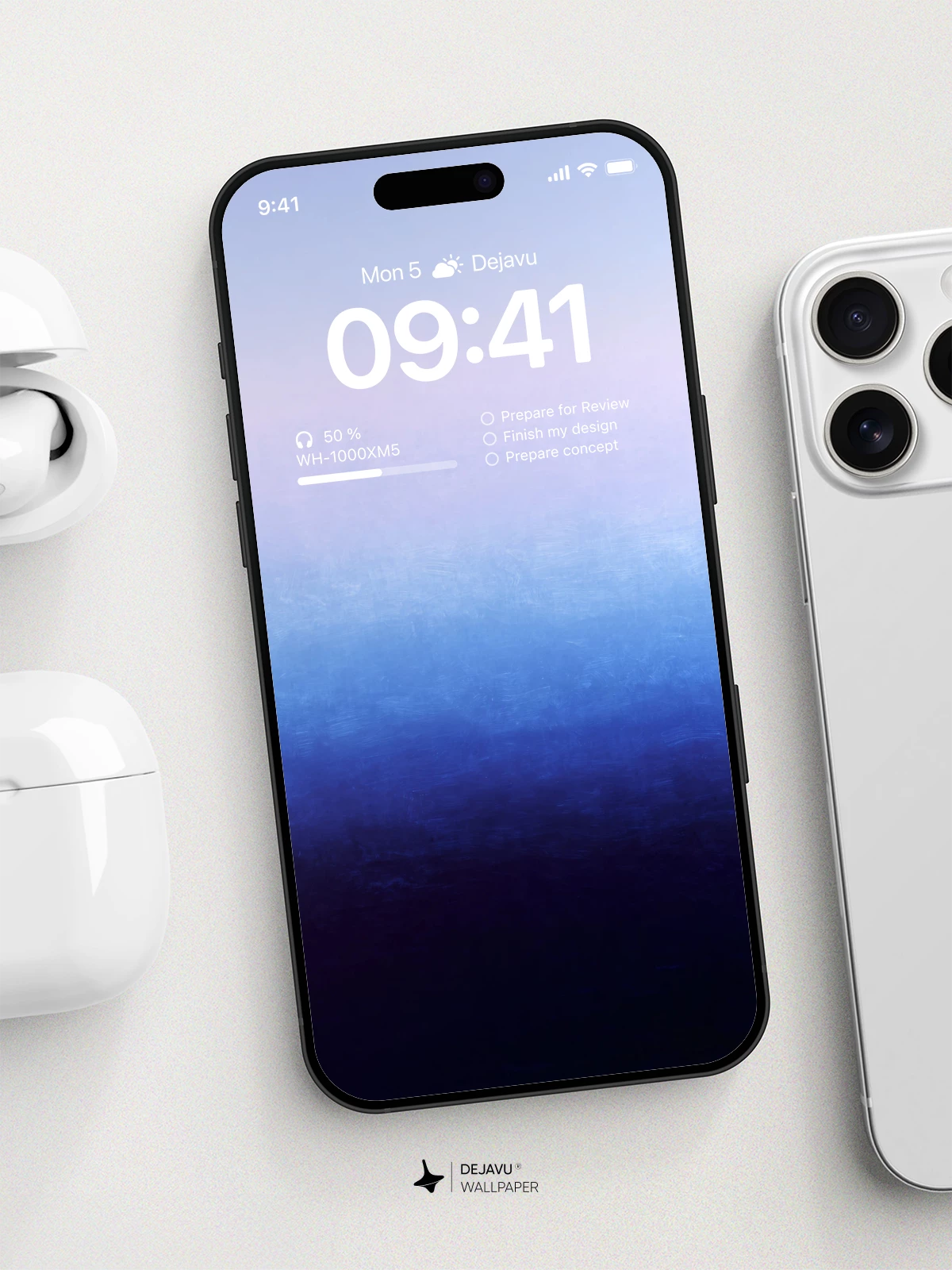 Gradient Blue Abstract Wallpaper 4K for iPhone Lock Screen