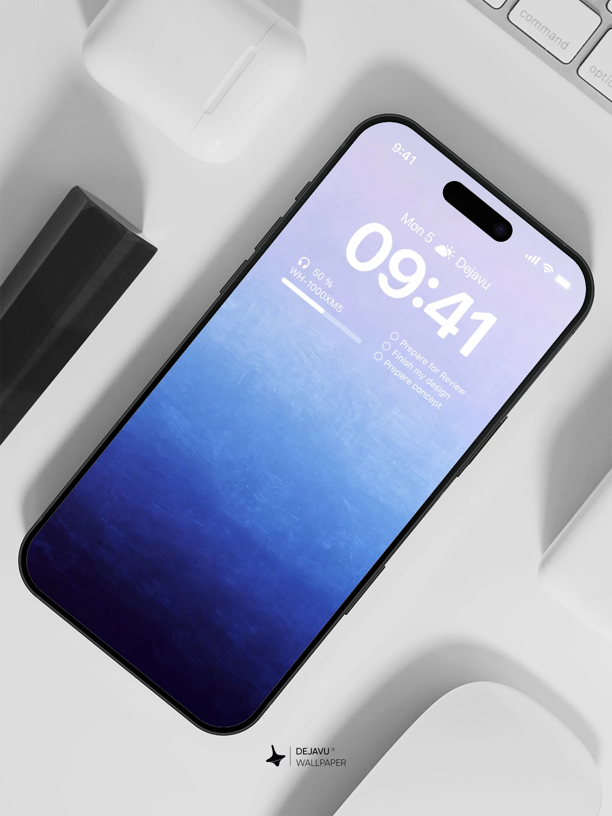 Gradient Blue Abstract Wallpaper 4K for iPhone Lock Screen