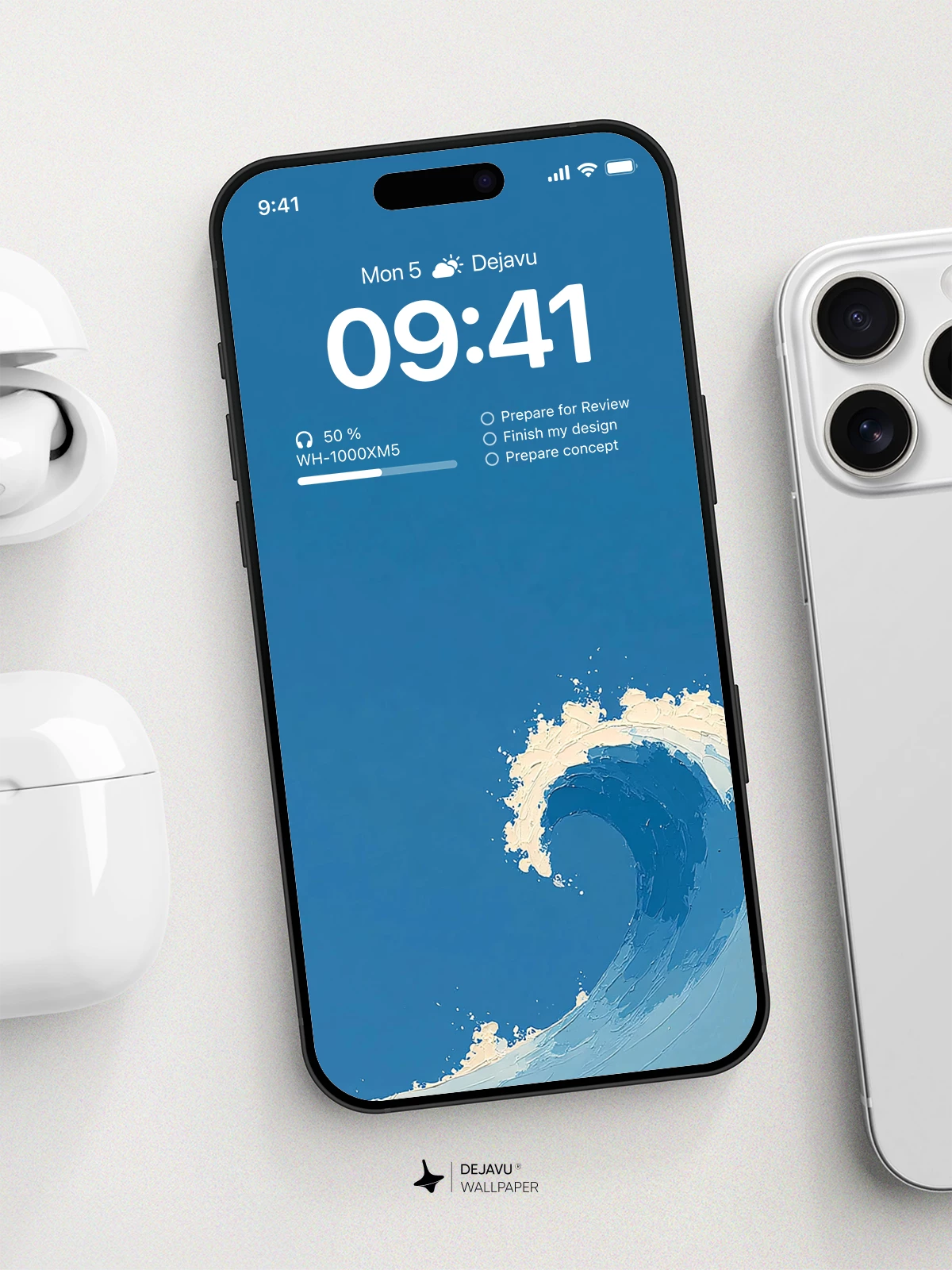 Blue Ocean Wave Wallpaper 4K for iPhone Lock Screen
