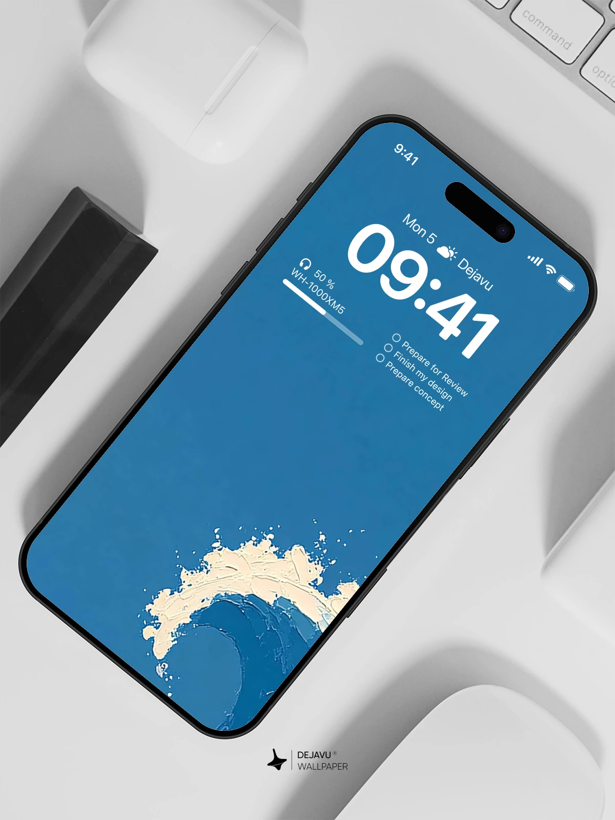 Blue Ocean Wave Wallpaper 4K for iPhone Lock Screen