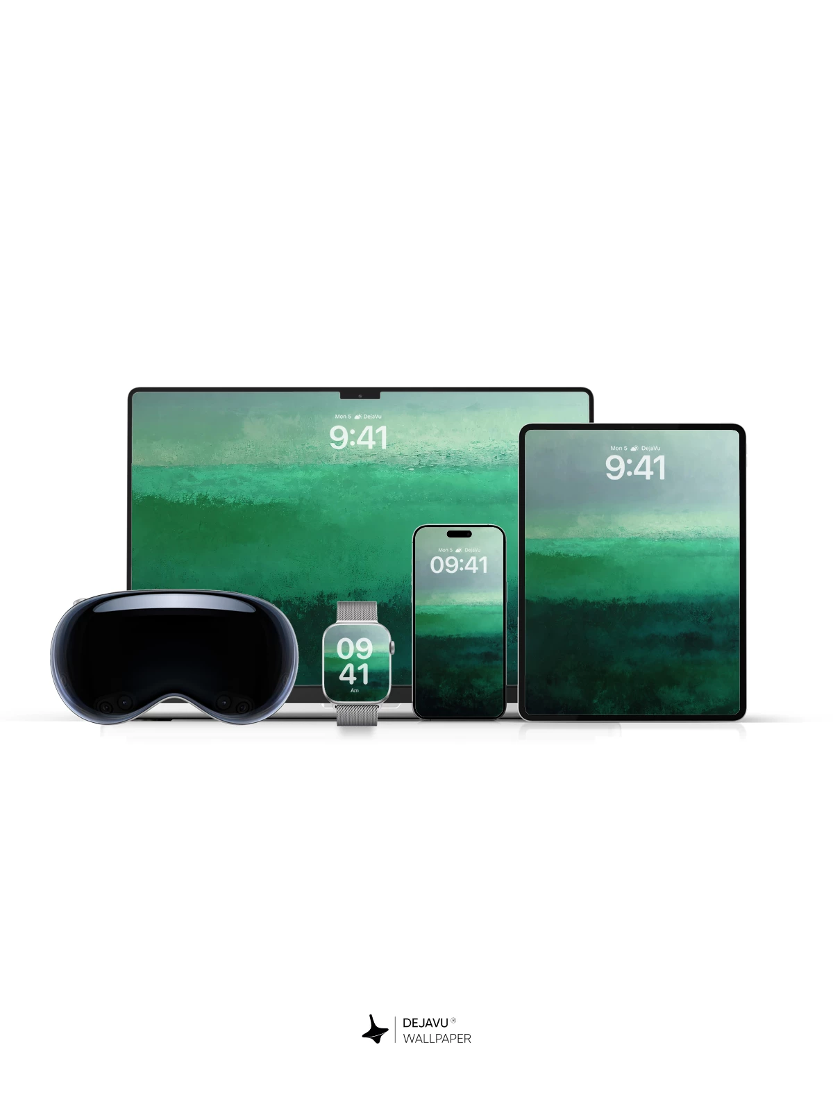 Abstract Green Ocean Wallpaper 4K for iPhone Lock Screen