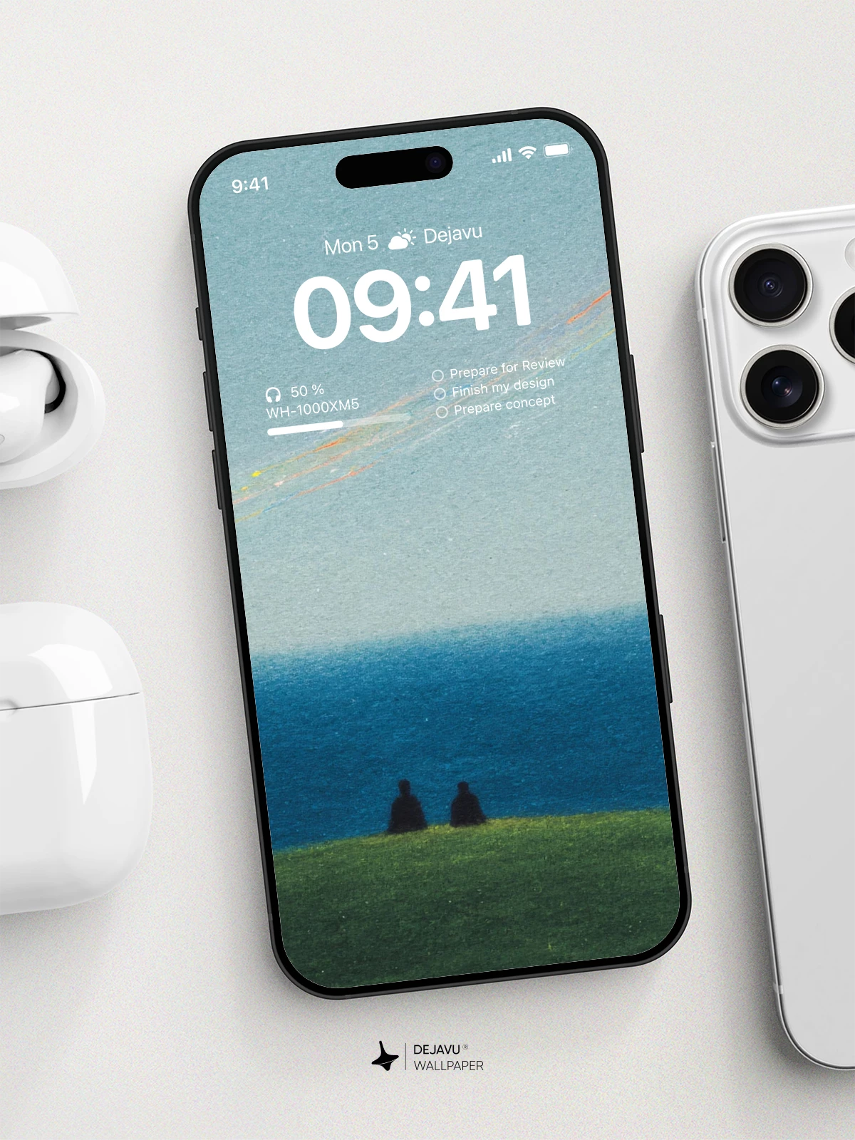 Minimalist Ocean Horizon Wallpaper 4K for iPhone Lock Screen