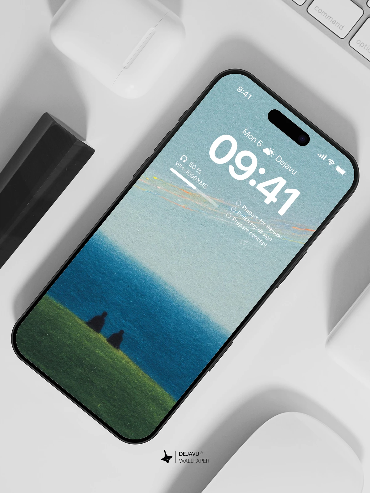 Minimalist Ocean Horizon Wallpaper 4K for iPhone Lock Screen