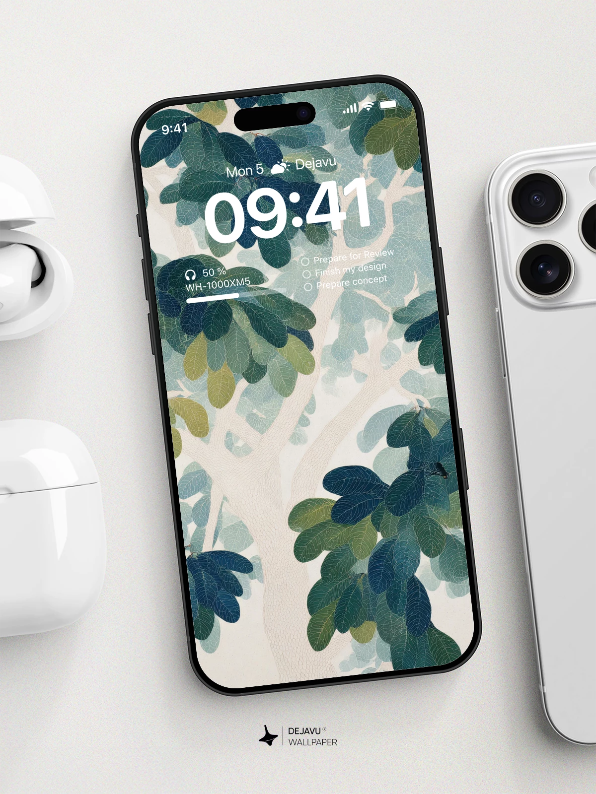Green Tree Leaves Wallpaper 4K for iPhone Lock Screen