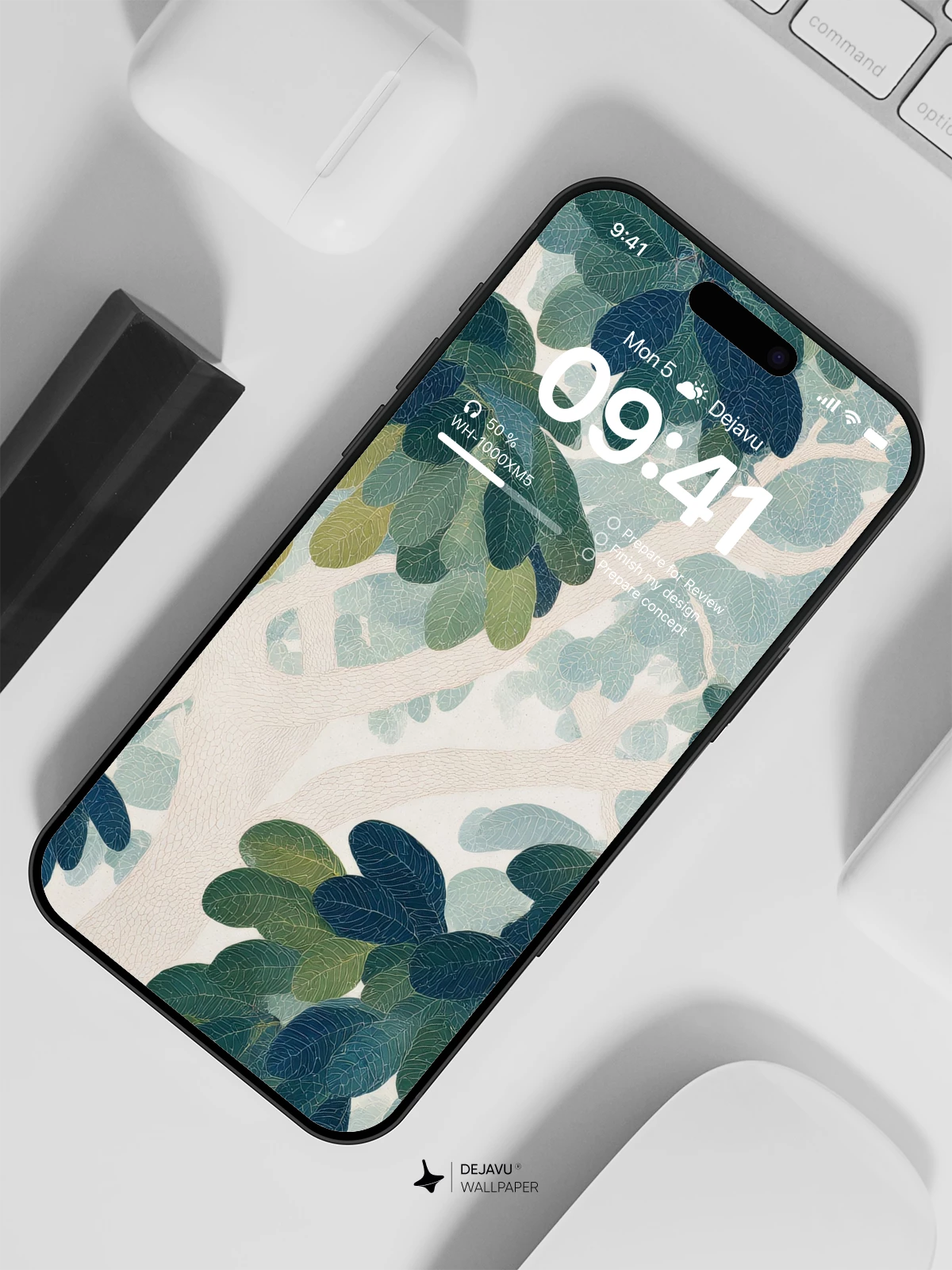 Green Tree Leaves Wallpaper 4K for iPhone Lock Screen
