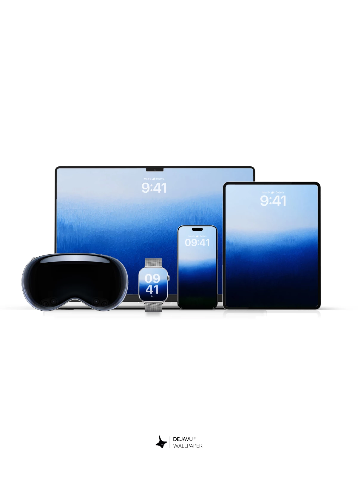 Blue Gradient Abstract Wallpaper 4K for iPhone Lock Screen