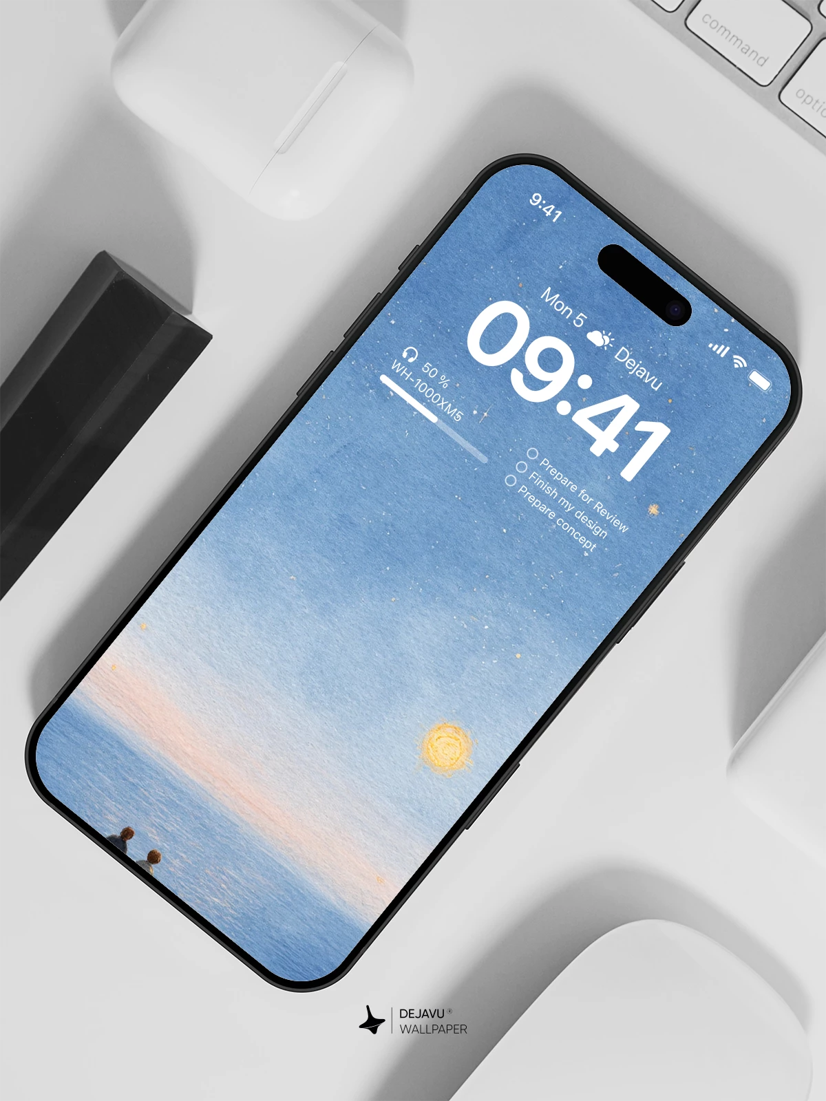 Starry Night Couple Wallpaper 4K for iPhone Lock Screen