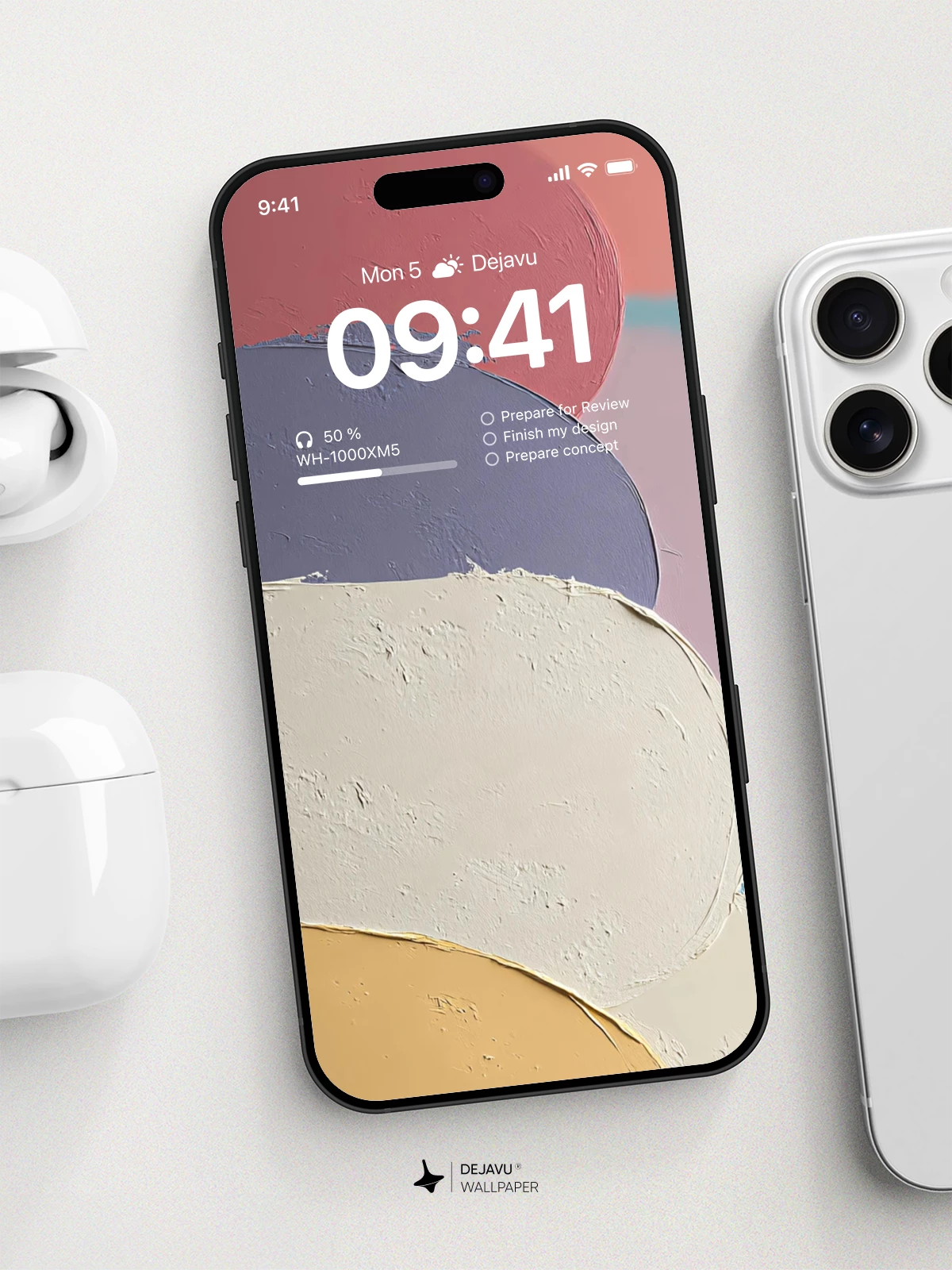 Abstract Pastel Shapes Wallpaper 4K for iPhone Lock Screen