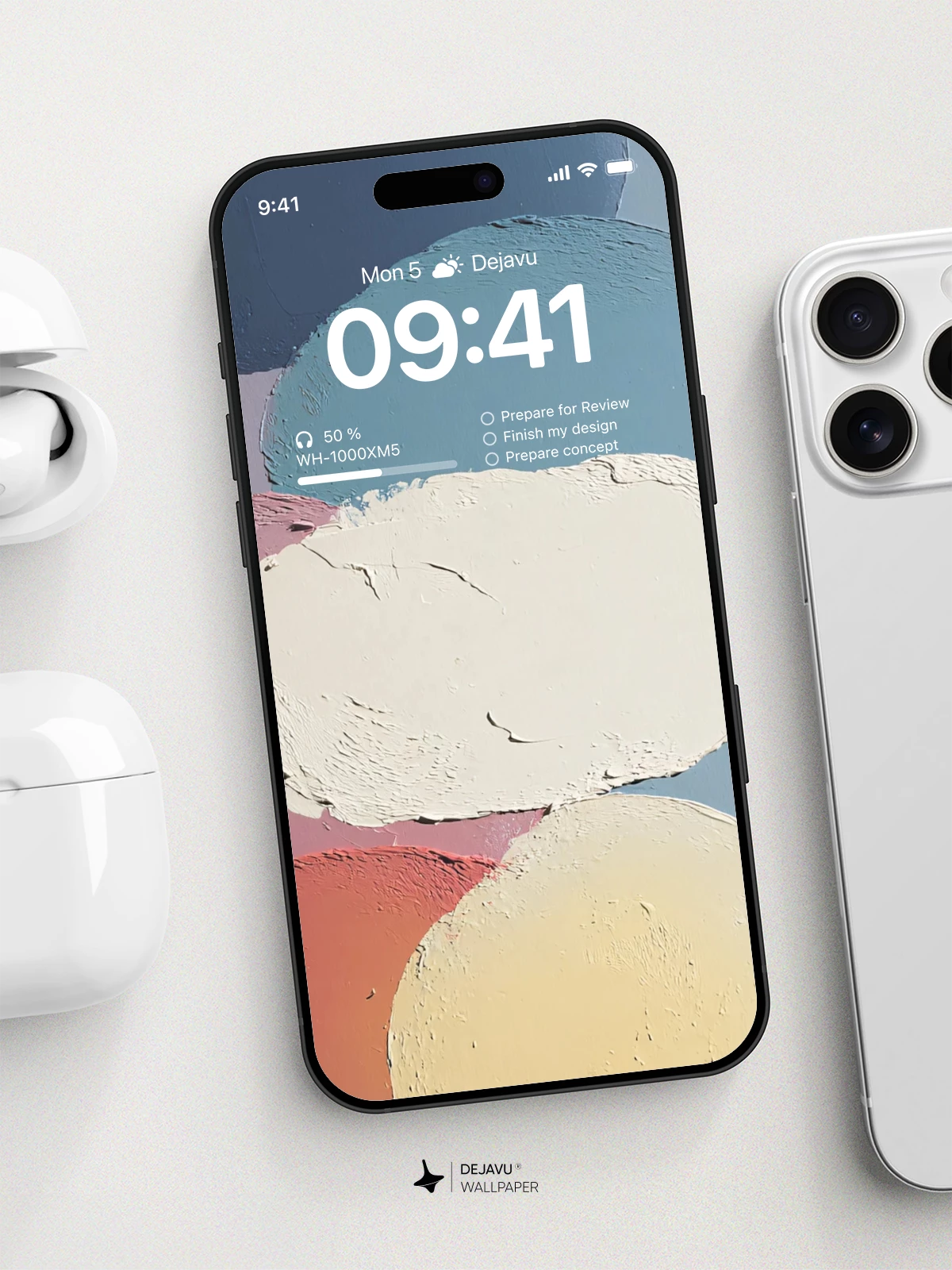 Pastel Abstract Shapes Wallpaper 4K for iPhone Lock Screen