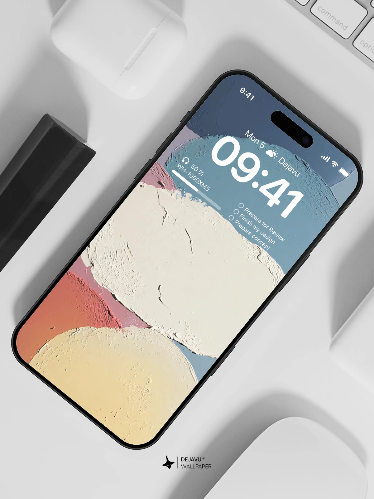 Pastel Abstract Shapes Wallpaper 4K for iPhone Lock Screen
