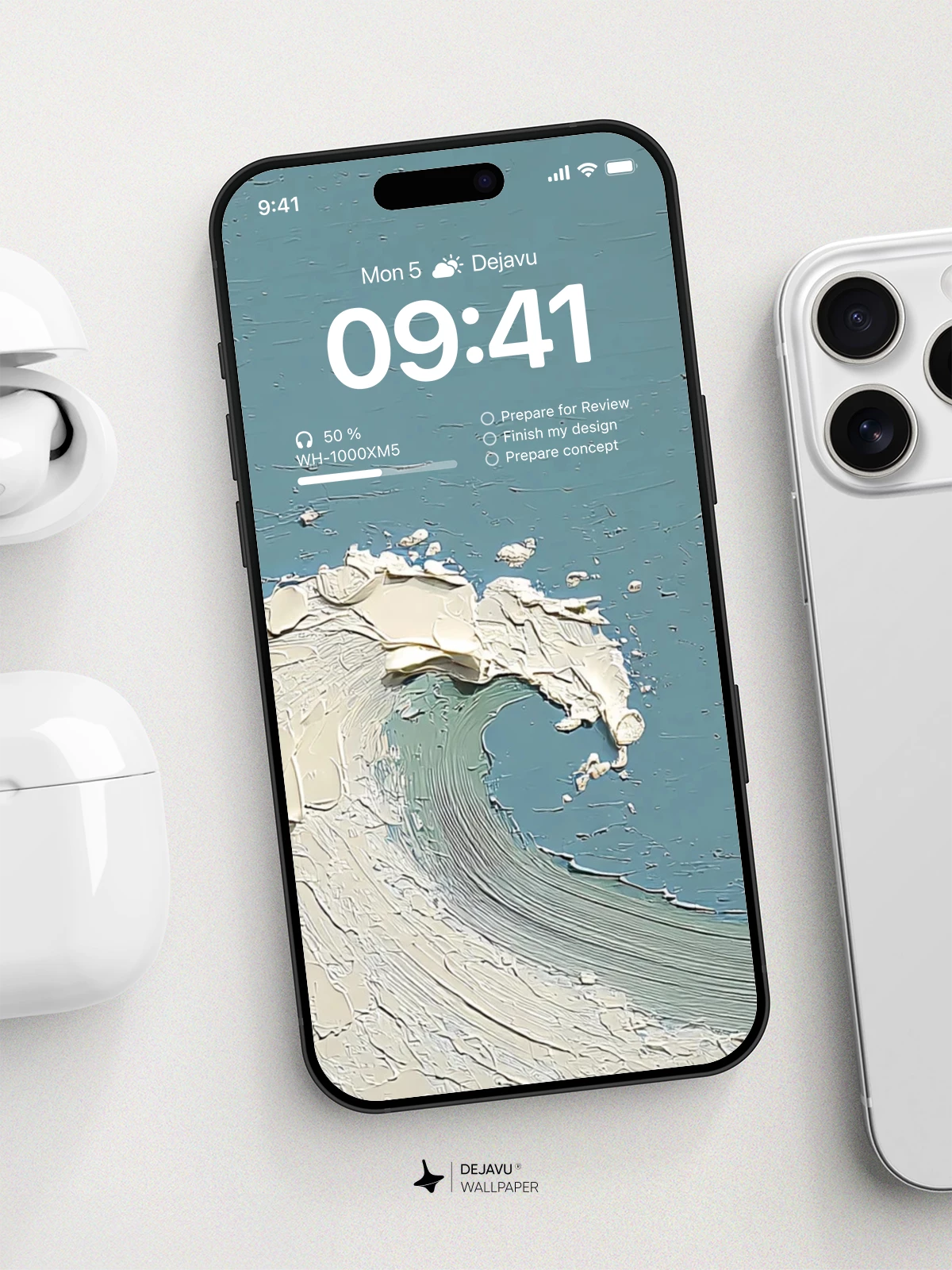 Minimal Wave Texture Wallpaper 4K for iPhone Lock Screen