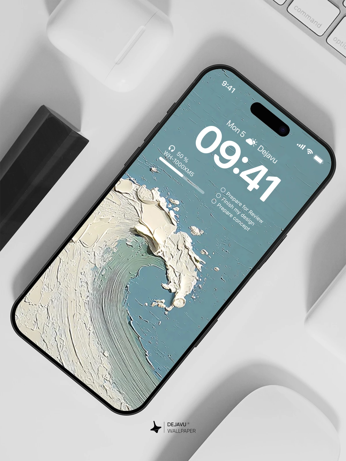 Minimal Wave Texture Wallpaper 4K for iPhone Lock Screen