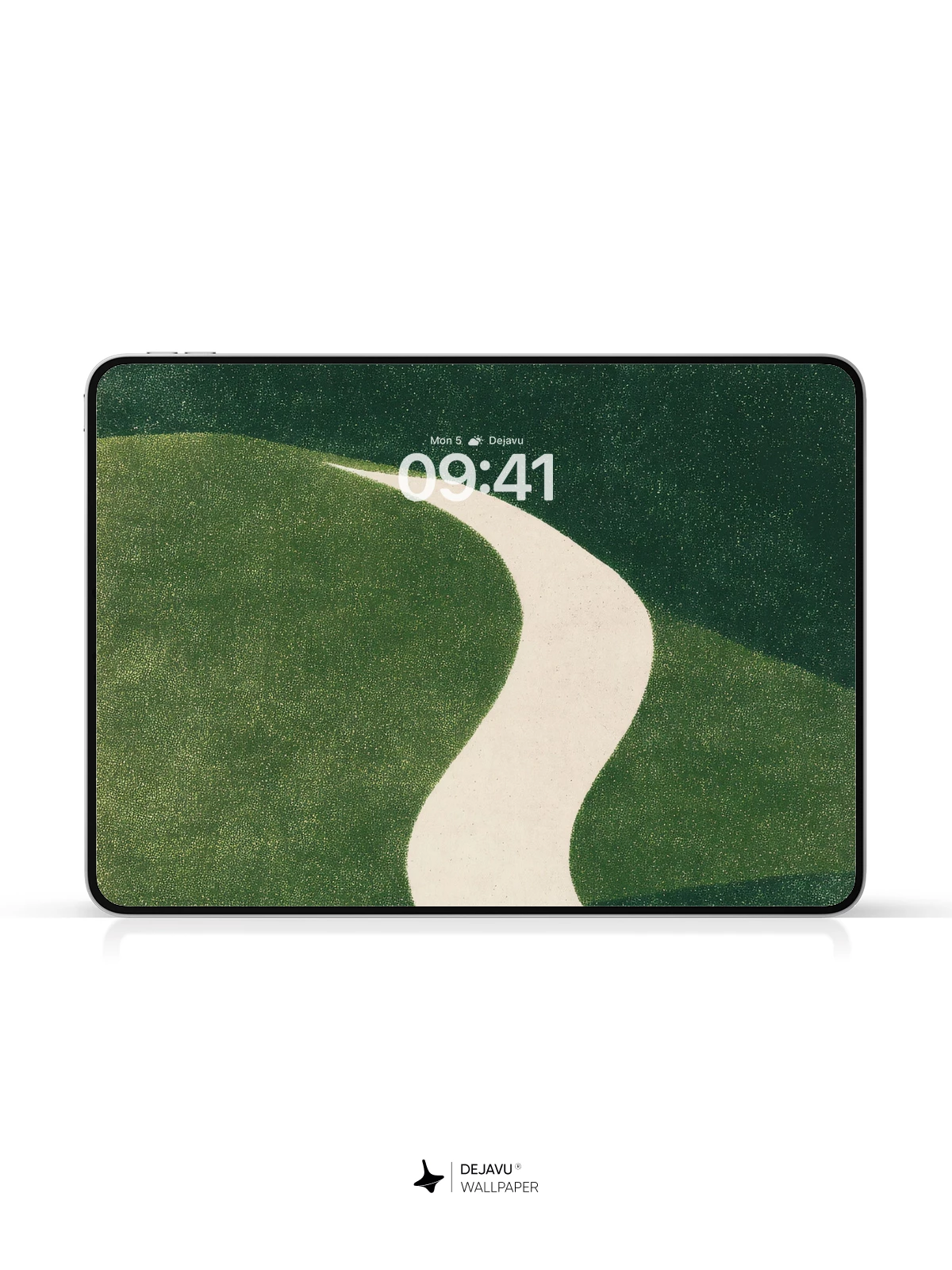 Abstract Green Hills River Wallpaper 4K for iPhone Lock Screen
