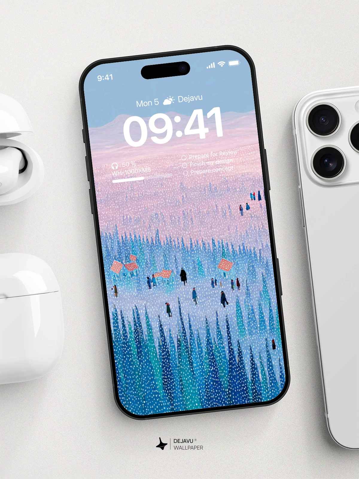 Winter Forest Landscape Wallpaper 4K for iPhone Lock Screen