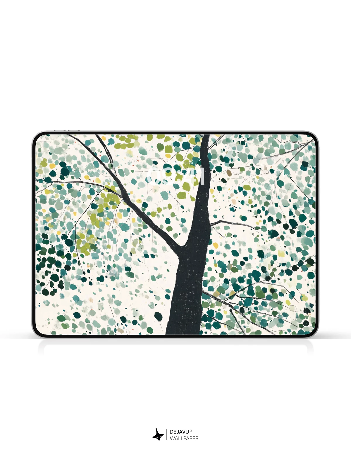 Abstract Green Tree Dot Art Wallpaper 4K for iPhone Lock Screen