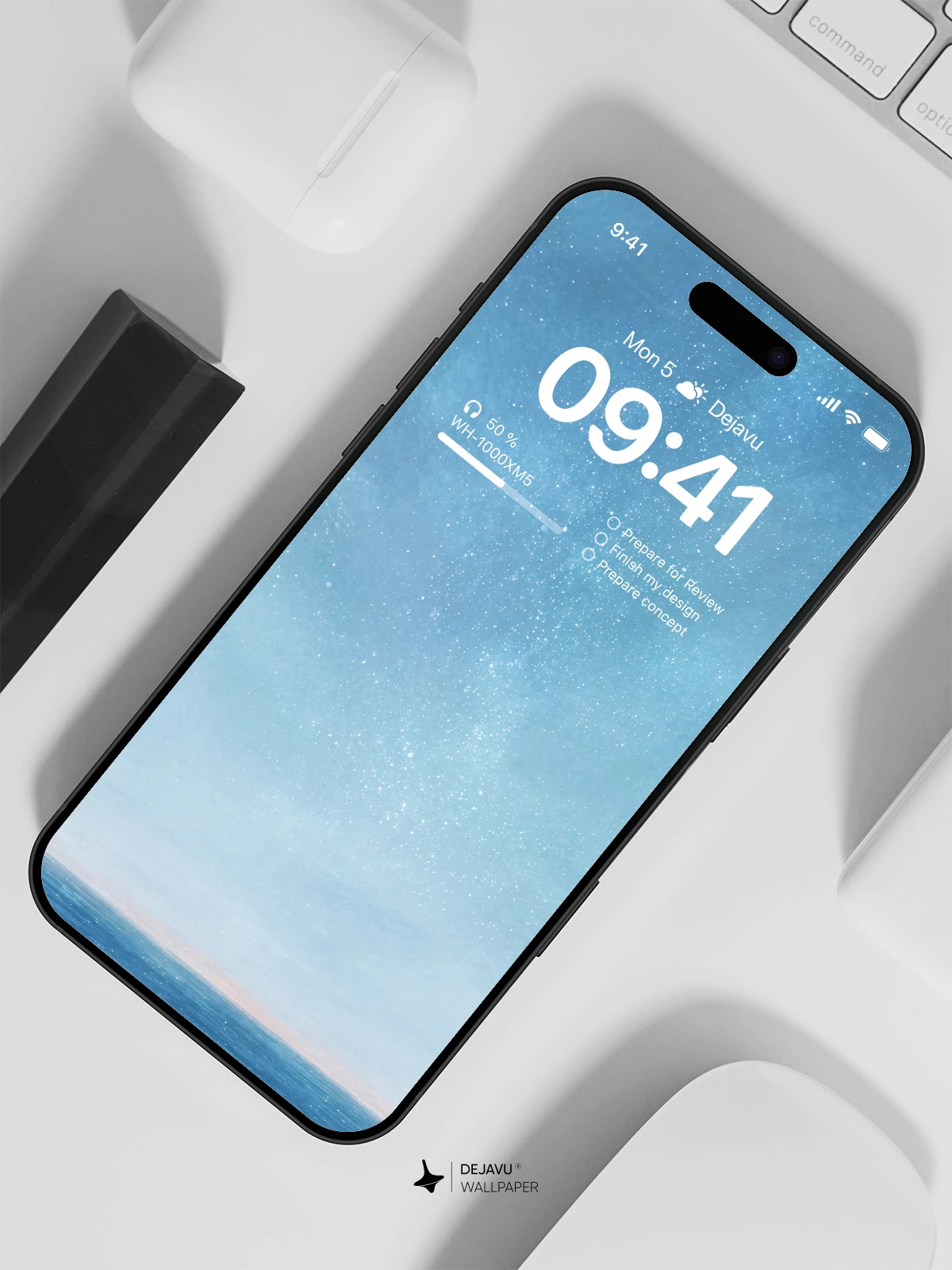 Starry Night Sky Couple Wallpaper 4K for iPhone Lock Screen