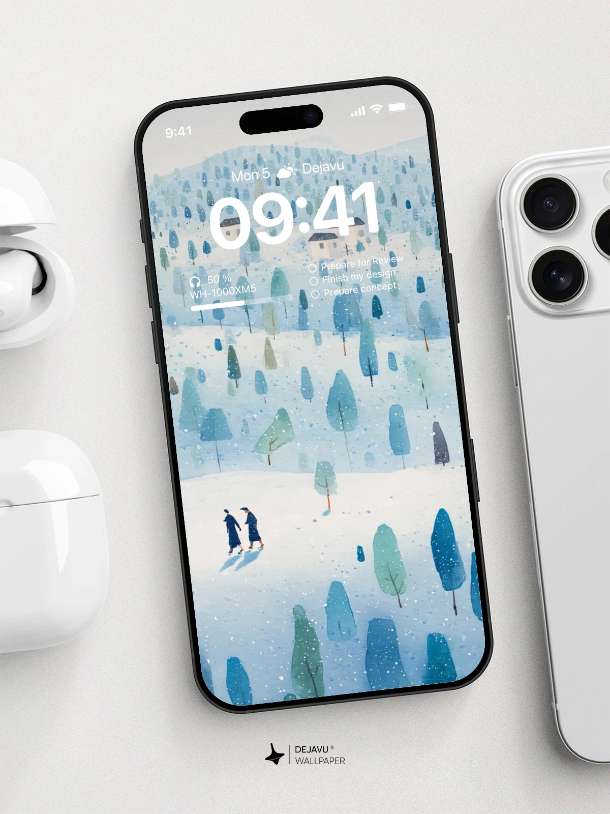 Winter Forest Landscape Wallpaper 4K for iPhone Lock Screen