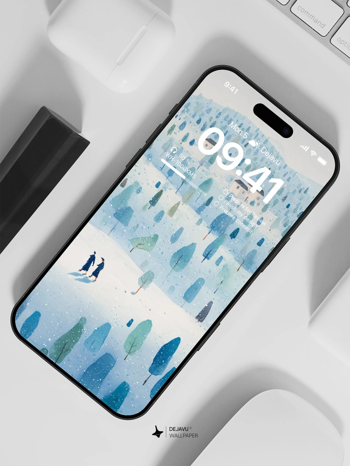 Winter Forest Landscape Wallpaper 4K for iPhone Lock Screen