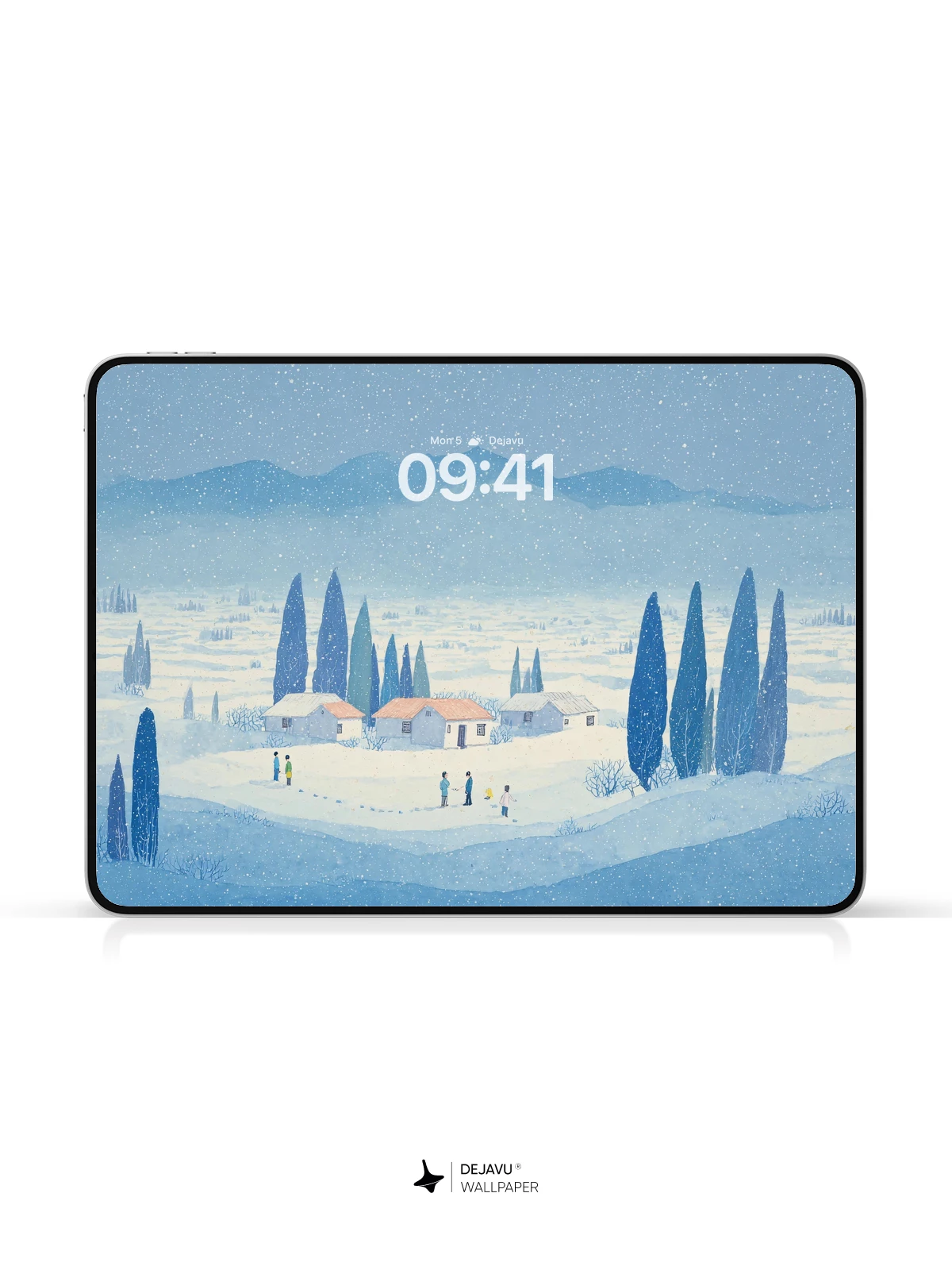 Winter Village Snow Wallpaper 4K for iPhone Lock Screen