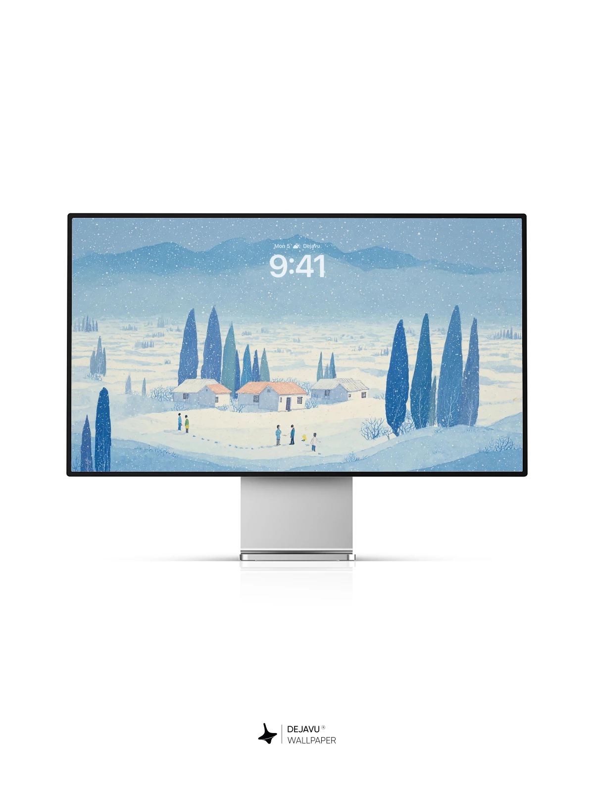 Winter Village Snow Wallpaper 4K for iPhone Lock Screen