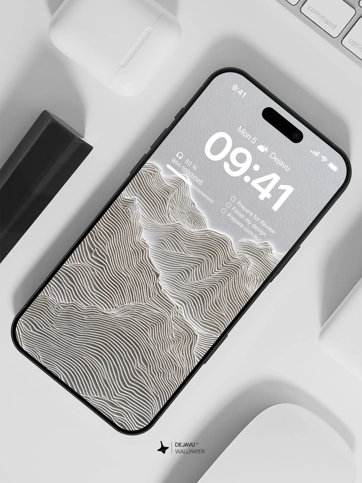 3D Topographic Mountain Wall Art Wallpaper 4K for iPhone Lock Screen