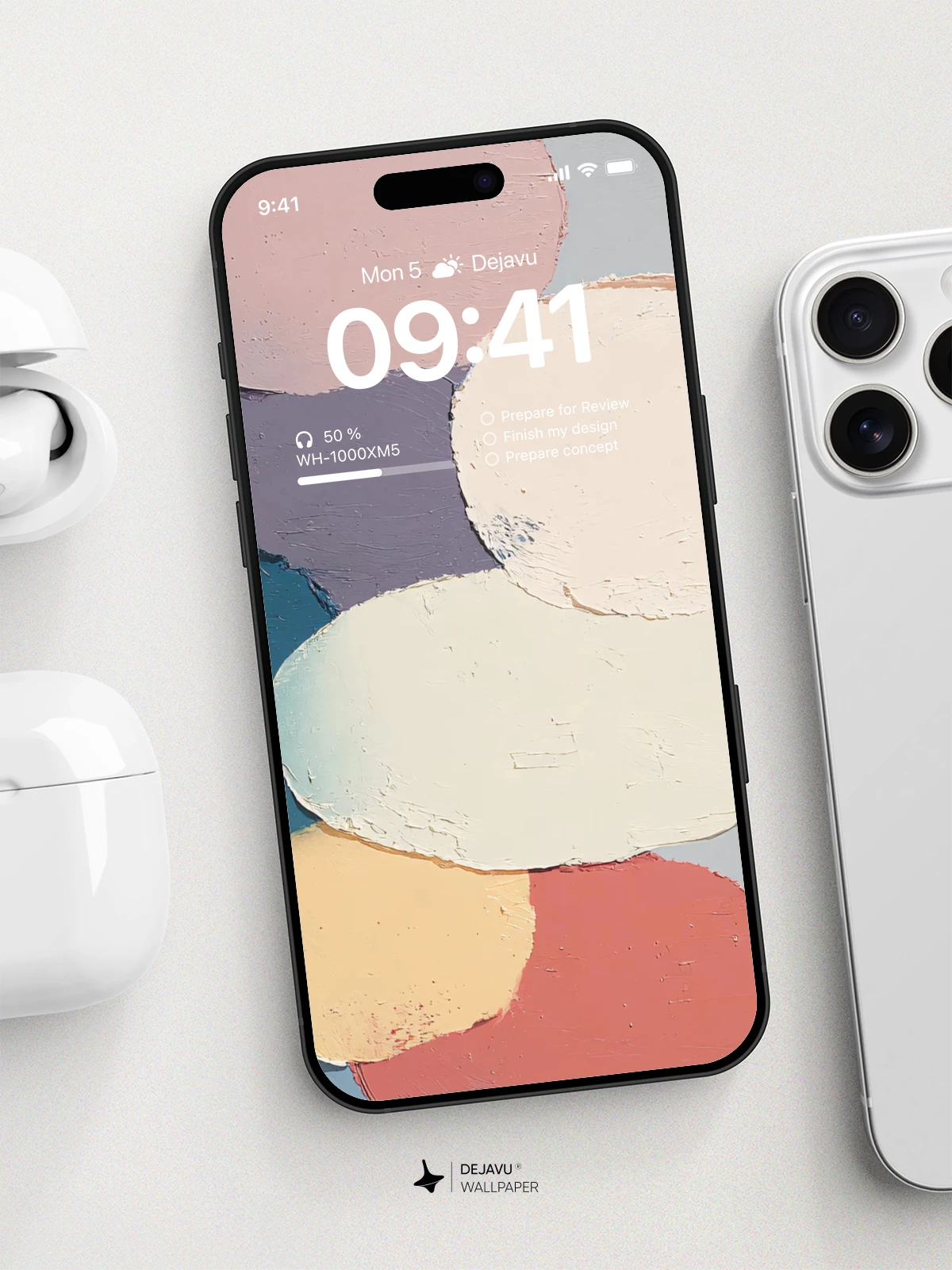 Abstract Pastel Circles Wallpaper 4K for iPhone Lock Screen