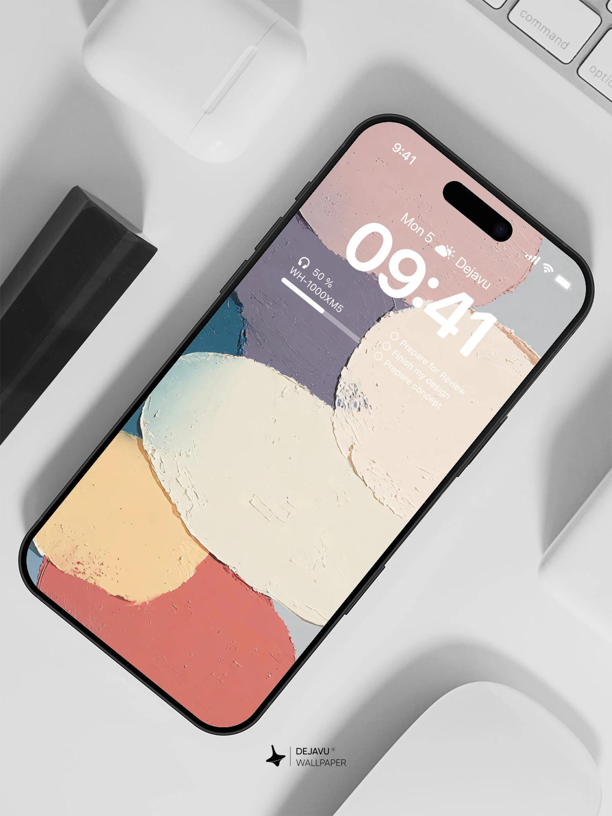 Abstract Pastel Circles Wallpaper 4K for iPhone Lock Screen