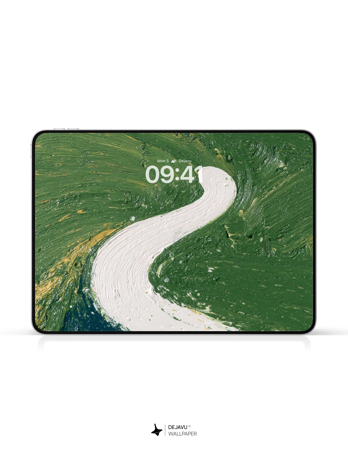 Abstract Green and White Swirl Wallpaper 4K for iPhone Lock Screen