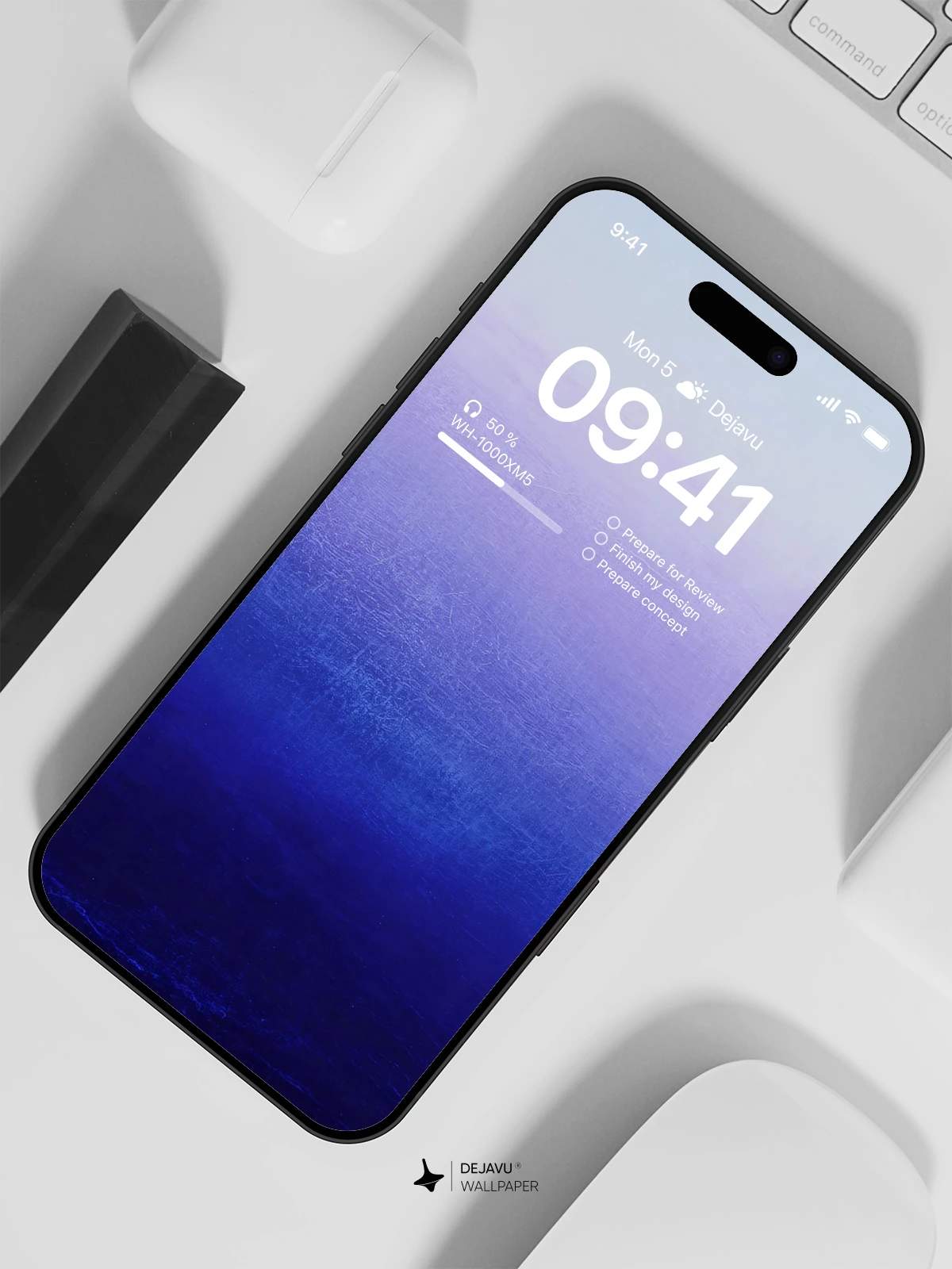 Purple Blue Gradient Wallpaper 4K for iPhone Lock Screen