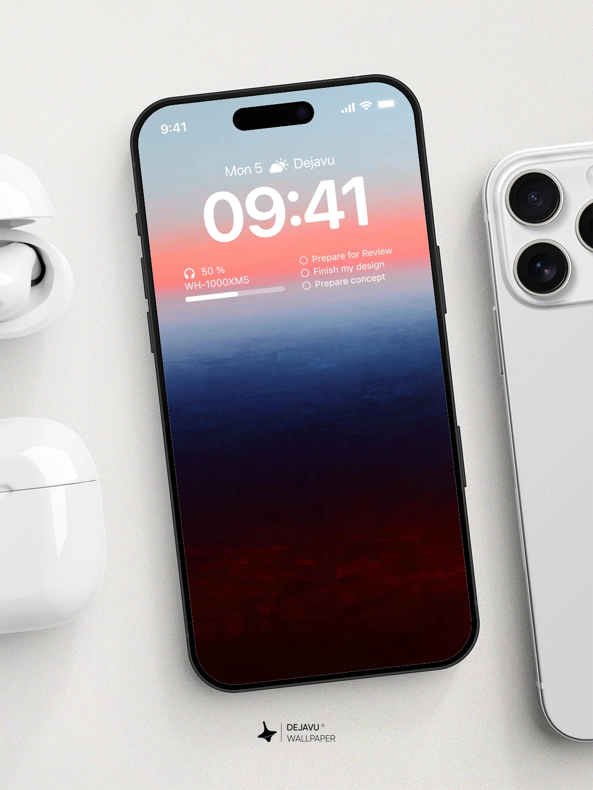 Abstract Gradient Sunset Wallpaper 4K for iPhone Lock Screen