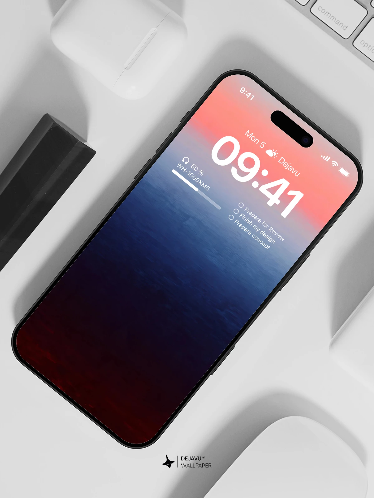 Abstract Gradient Sunset Wallpaper 4K for iPhone Lock Screen