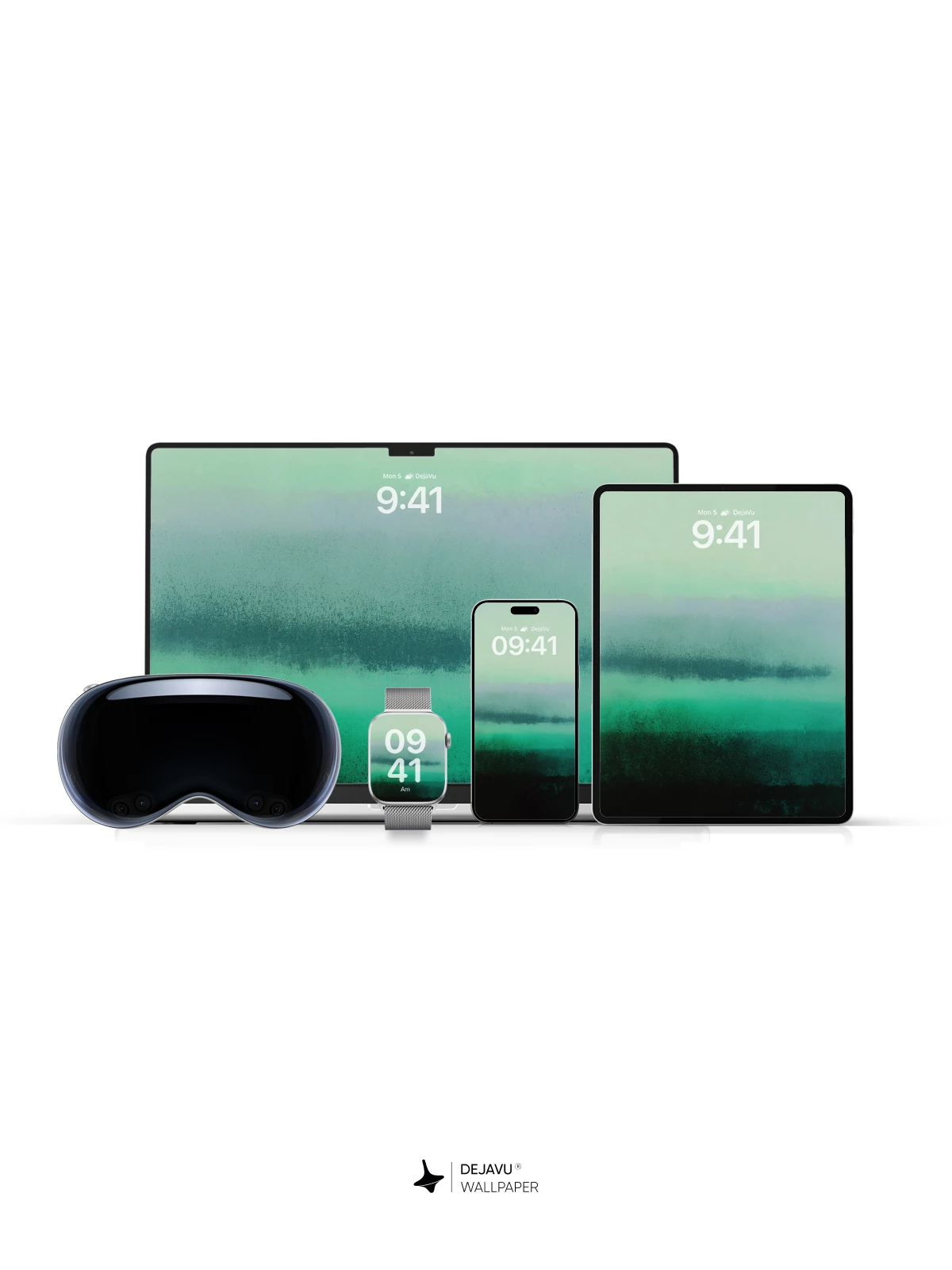 Abstract Green Gradient Wallpaper 4K for iPhone Lock Screen