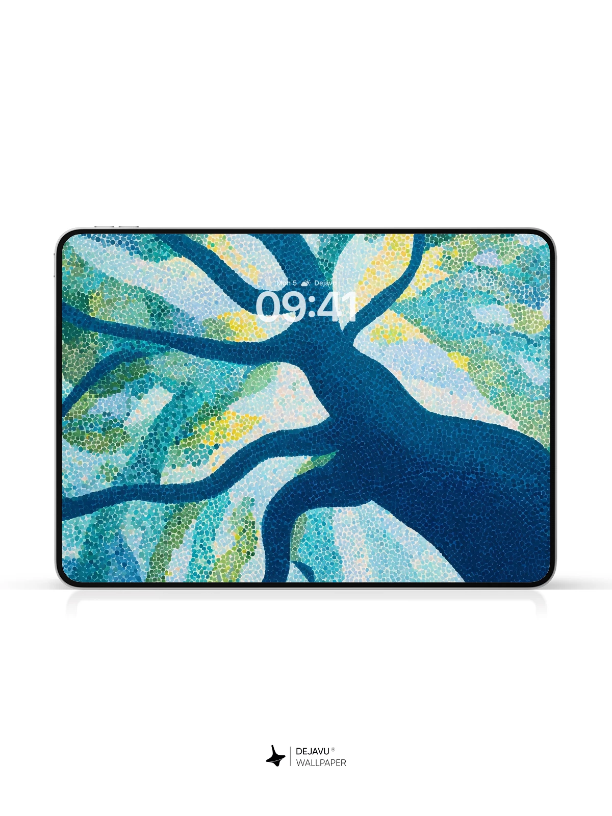 Abstract Blue Tree Branches Wallpaper 4K for iPhone Lock Screen