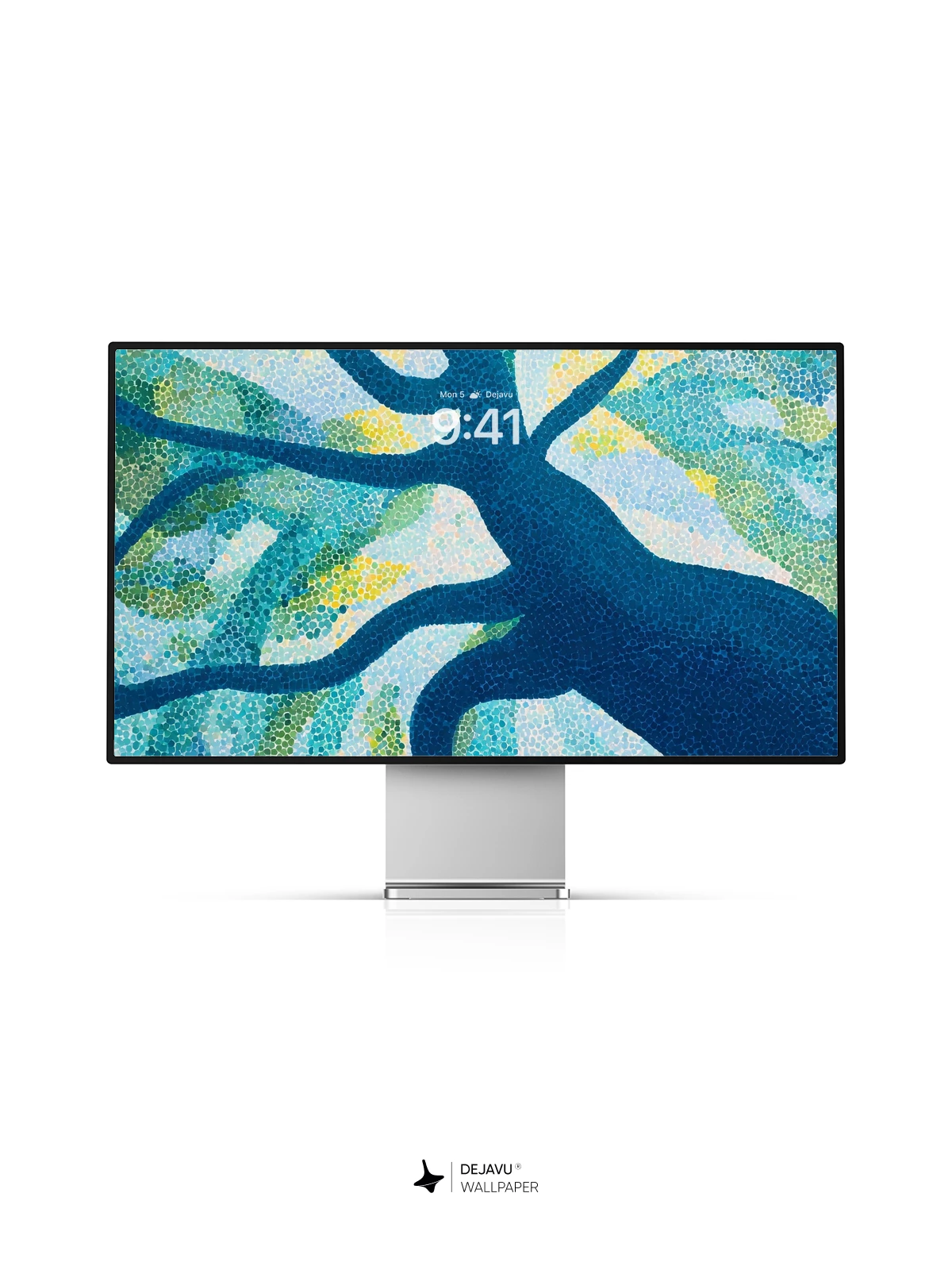 Abstract Blue Tree Branches Wallpaper 4K for iPhone Lock Screen