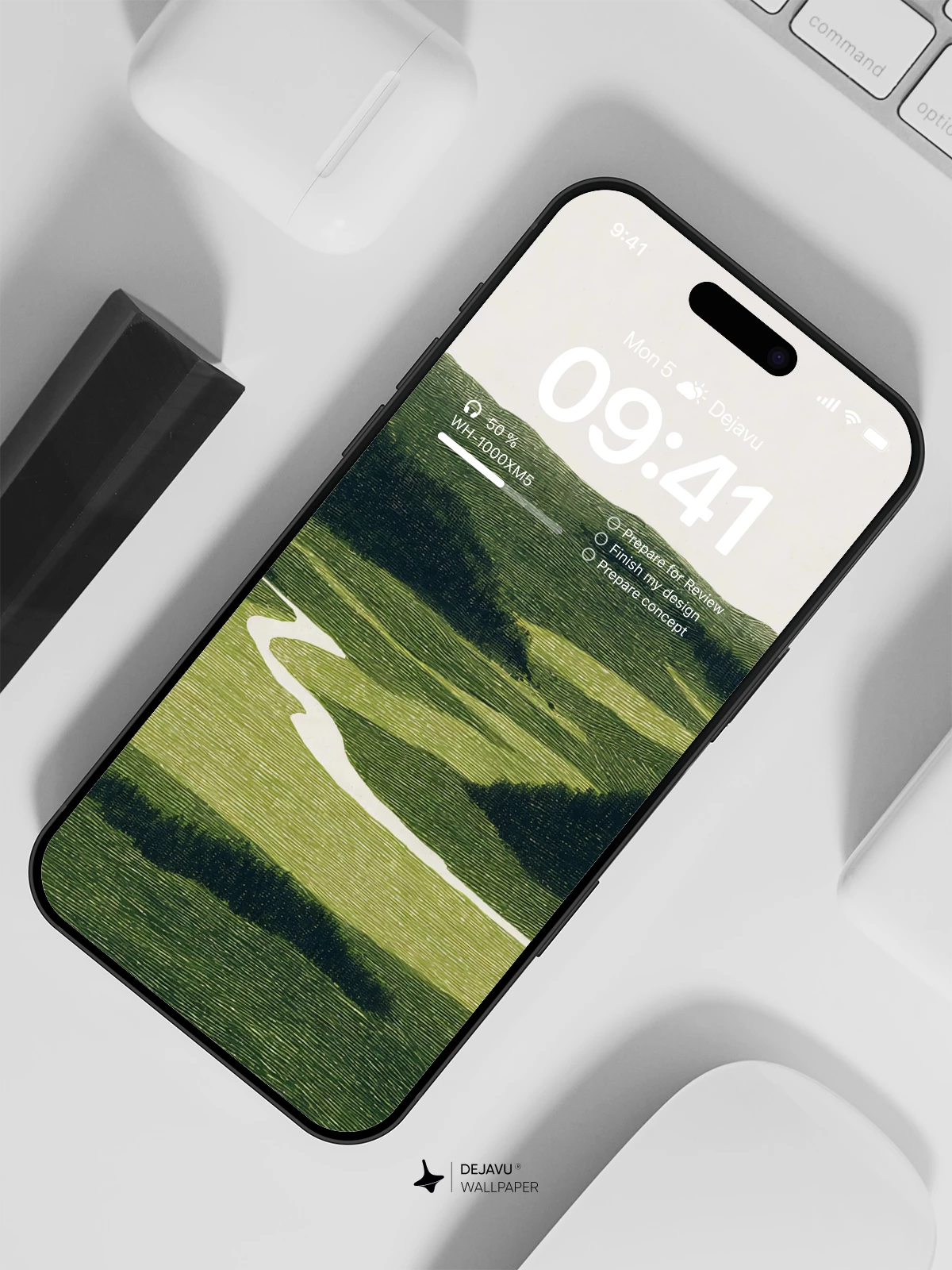 Green Valley River Landscape Wallpaper 4K for iPhone Lock Screen