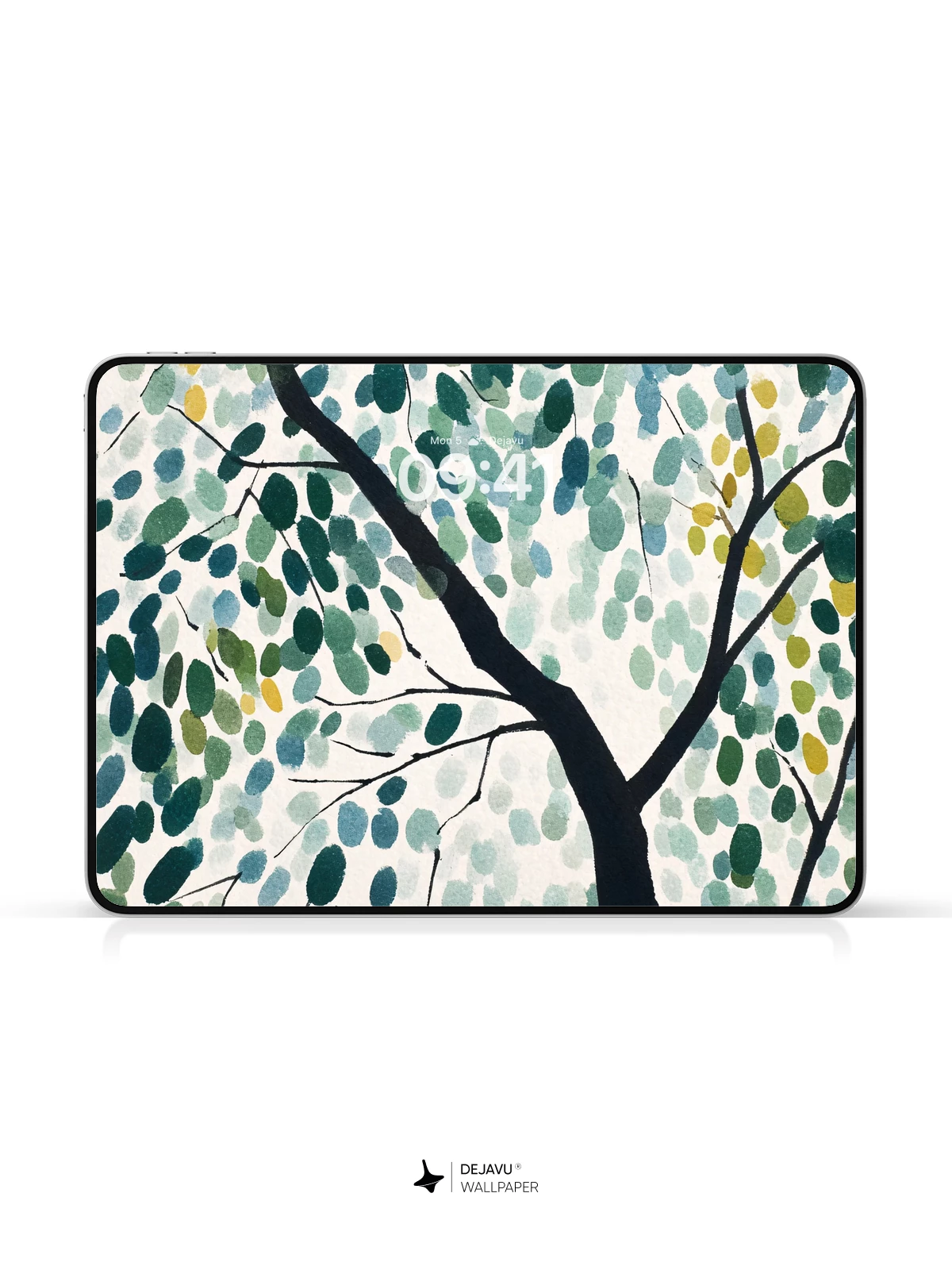 Watercolor Tree Leaves Wallpaper 4K for iPhone Lock Screen