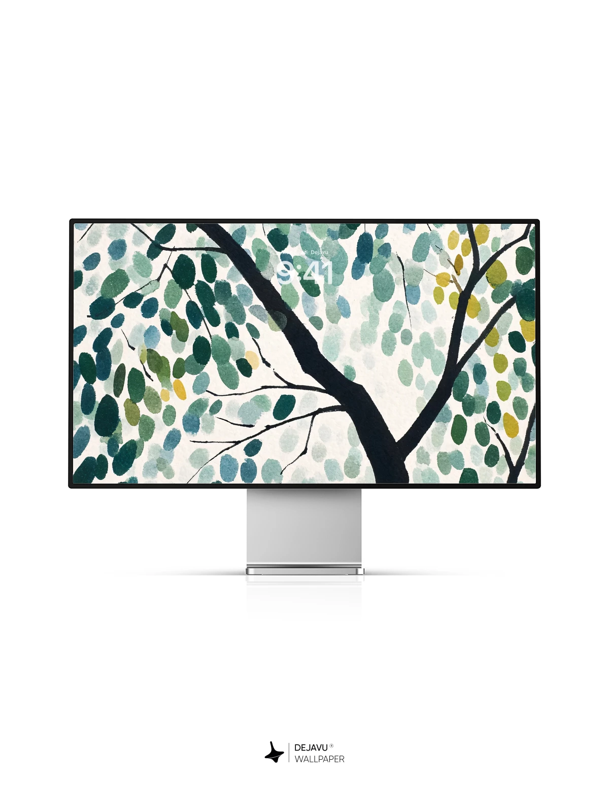 Watercolor Tree Leaves Wallpaper 4K for iPhone Lock Screen